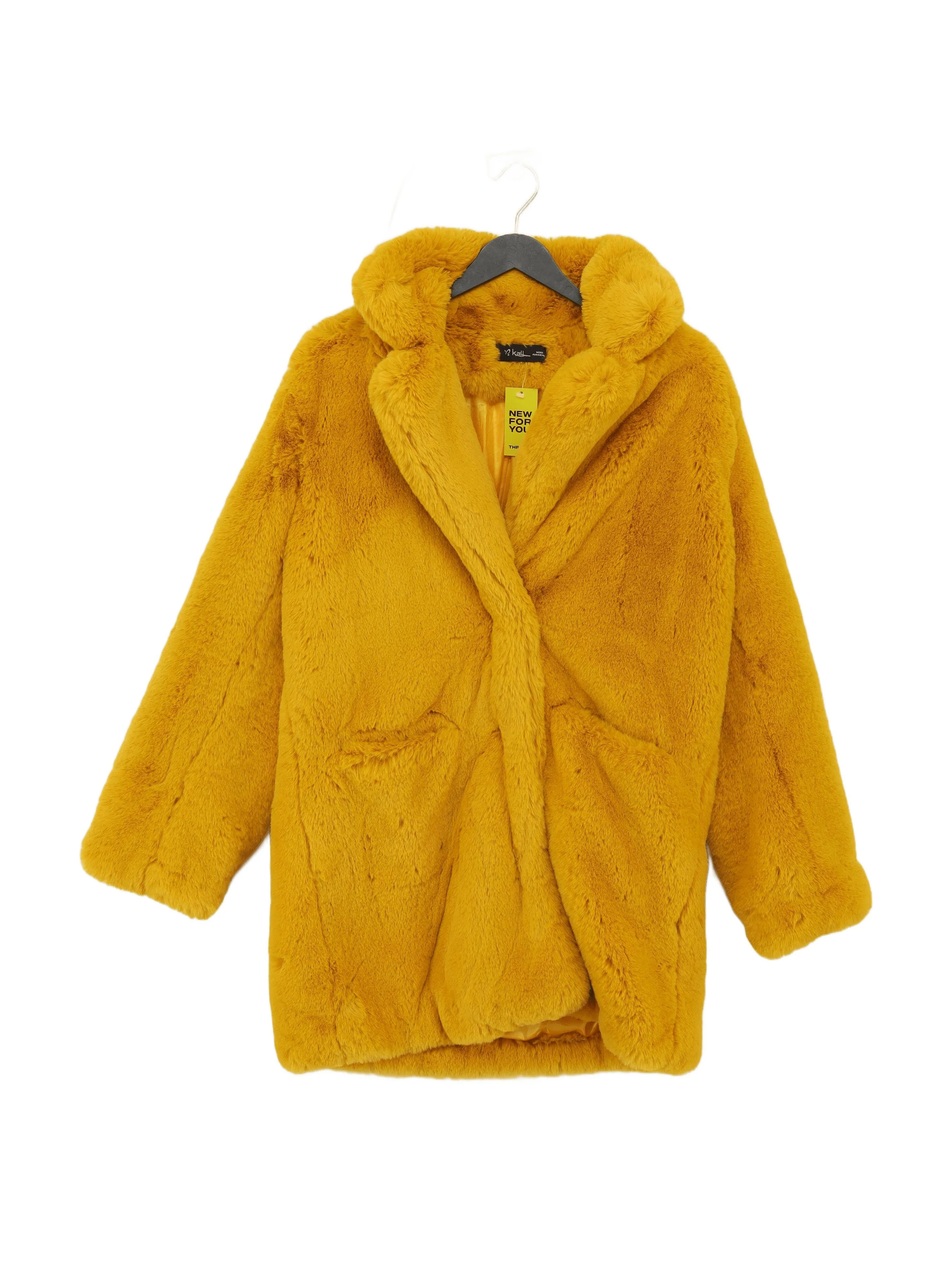 K.Zell Women's Coat S Yellow Acrylic with Polyester Puffer Jacket