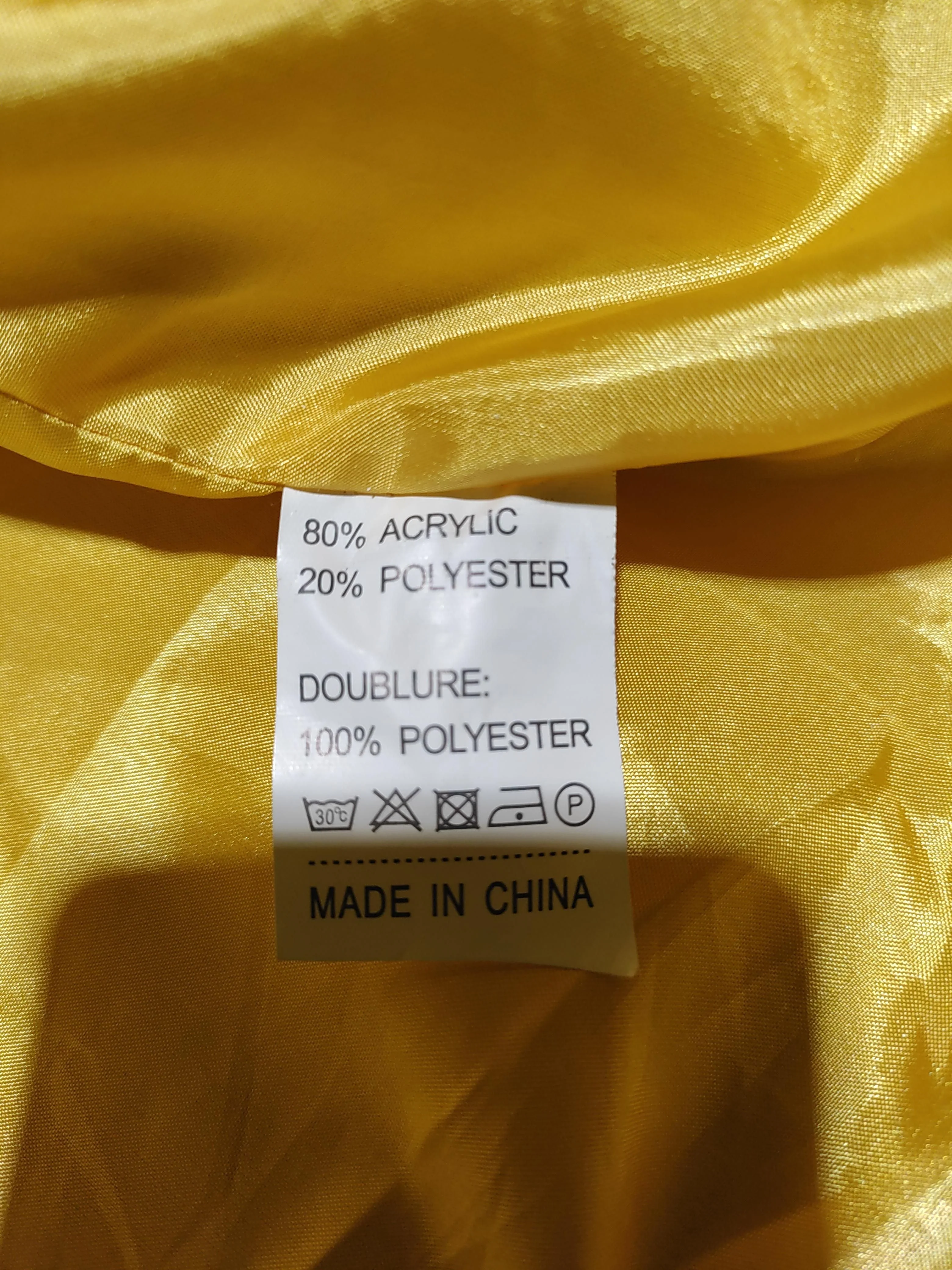 K.Zell Women's Coat S Yellow Acrylic with Polyester Puffer Jacket - Image 6