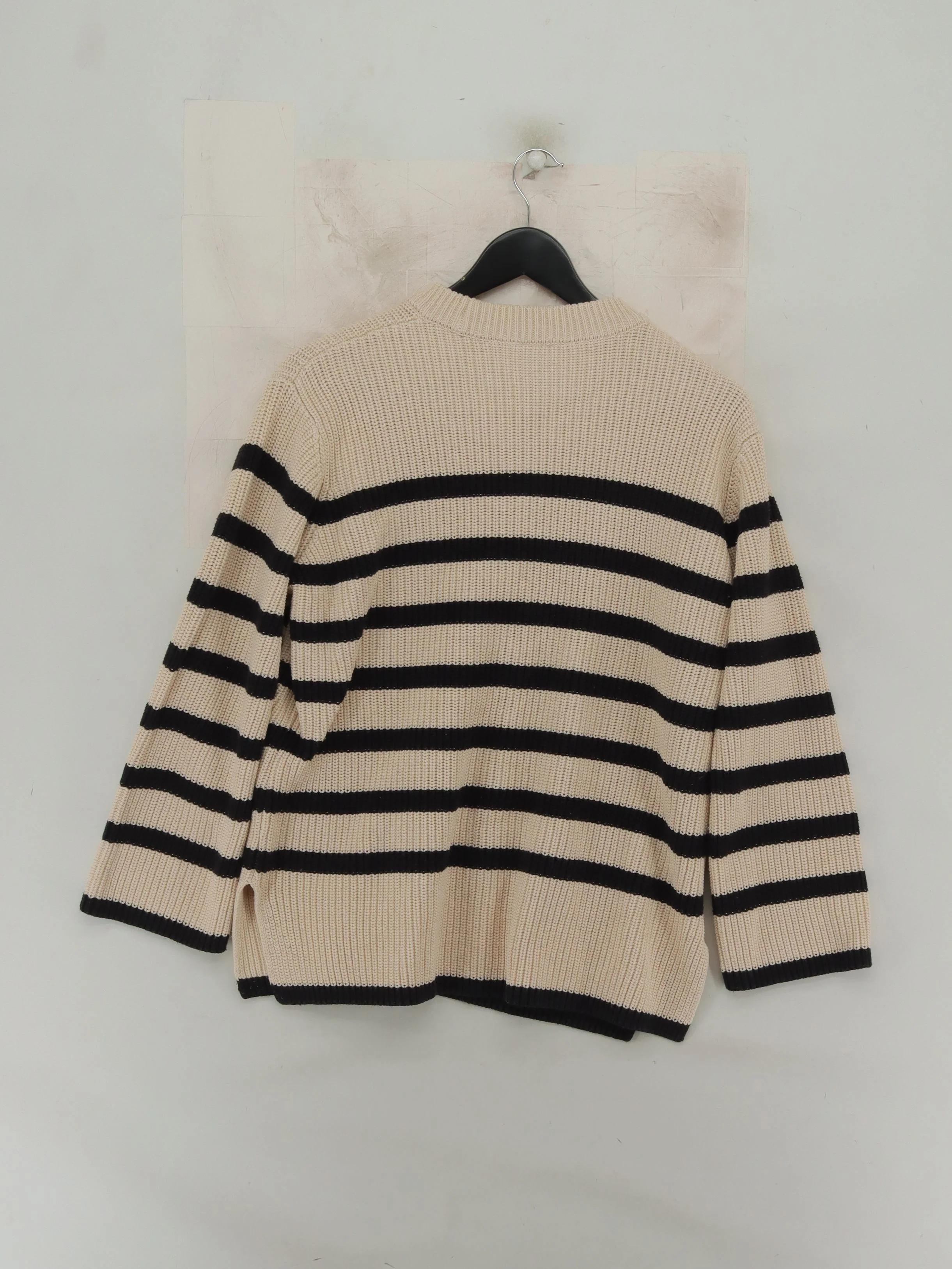 Kaffe Women's Jumper M Multi Striped Cotton with Acrylic Crew Neck Pullover - Image 2