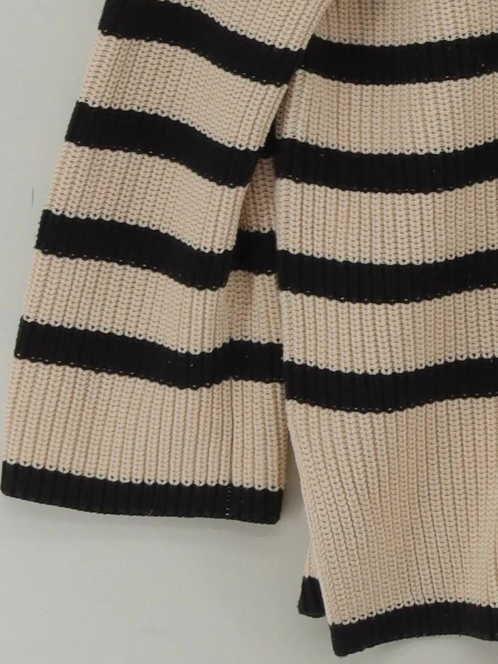 Kaffe Women's Jumper M Multi Striped Cotton with Acrylic Crew Neck Pullover - Image 4