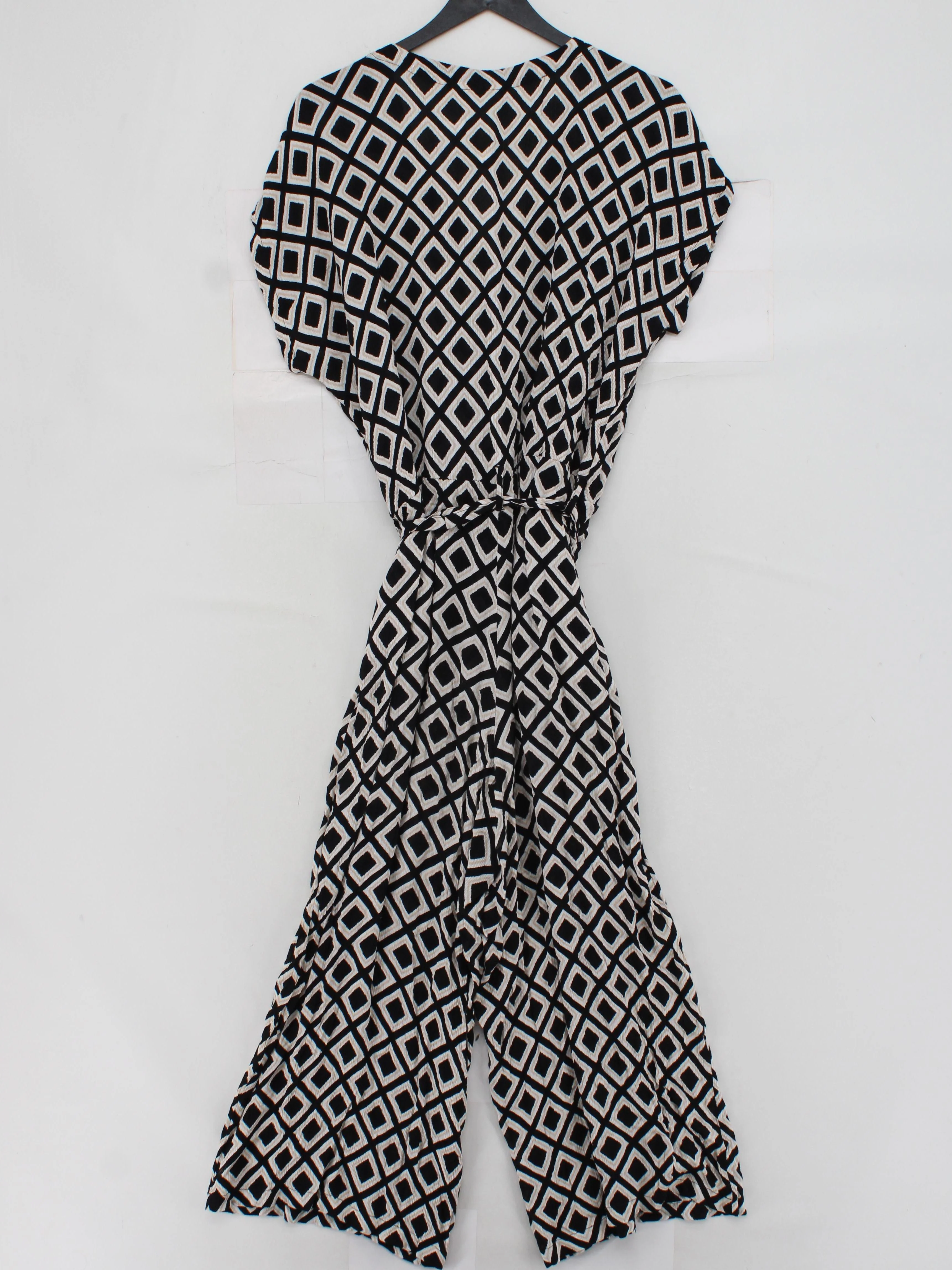 Kaffe Women's Jumpsuit UK 12 Black Geometric 100% Other Wide-Leg Jumpsuit - Image 2
