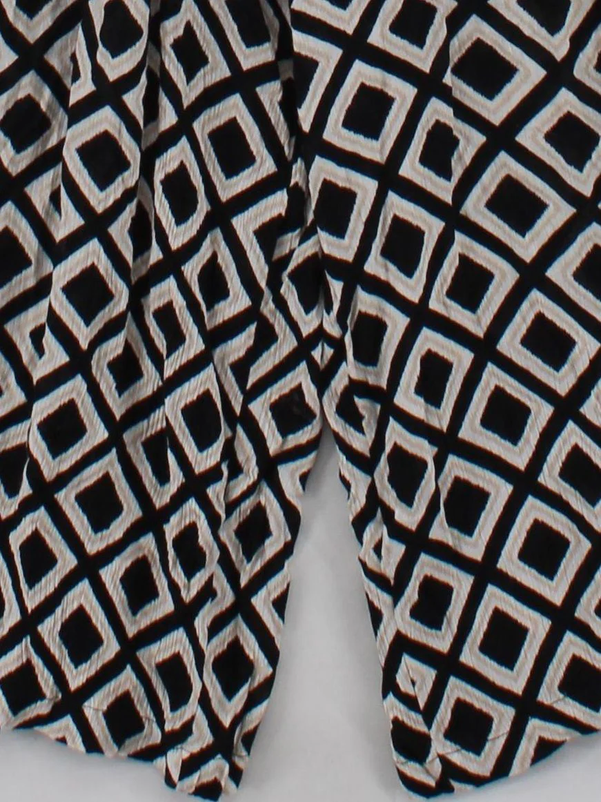 Kaffe Women's Jumpsuit UK 12 Black Geometric 100% Other Wide-Leg Jumpsuit - Image 4