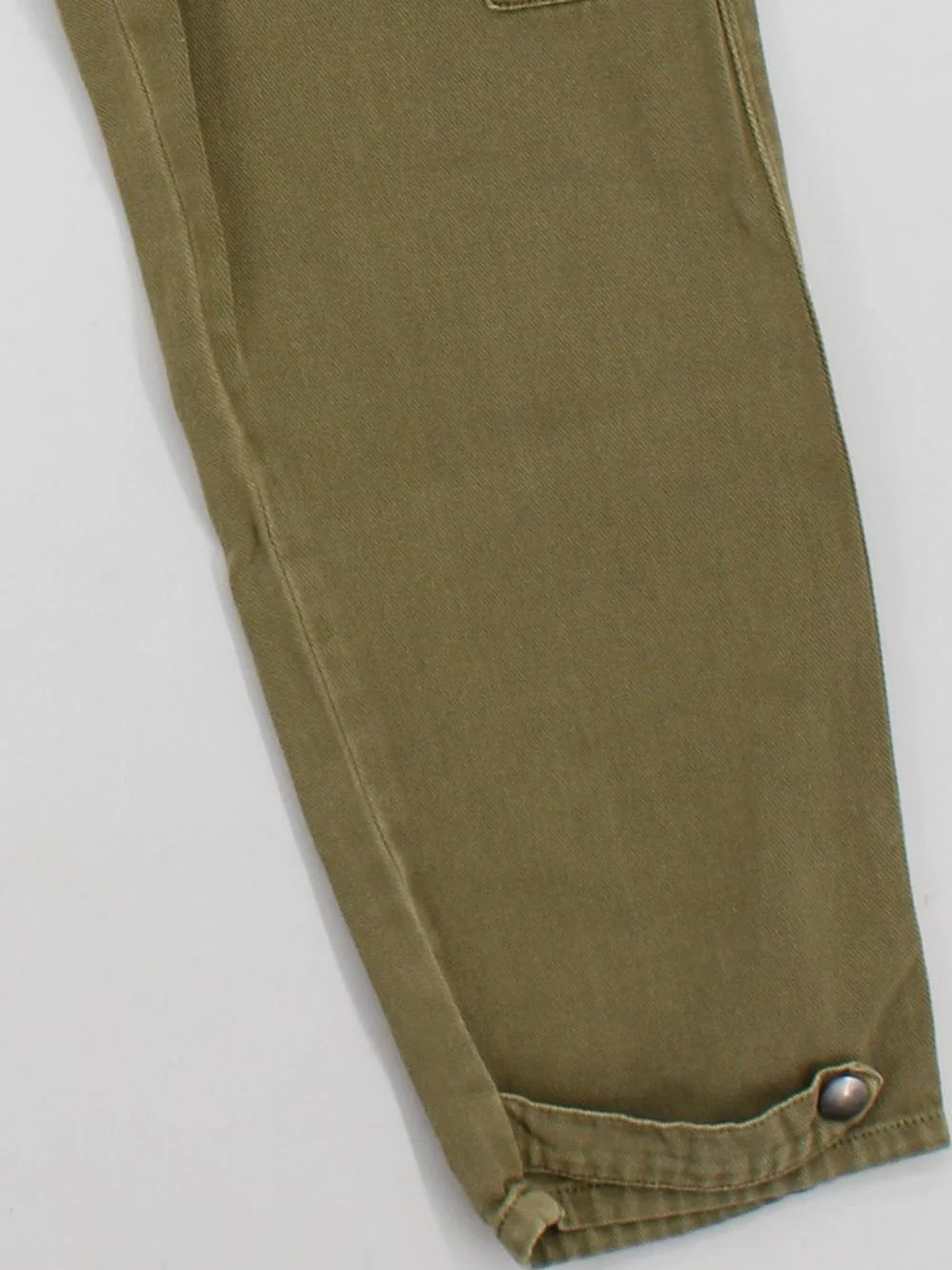Kaffe Women's Trousers W 26 in Green 100% Cotton Tapered Cargo - Image 4