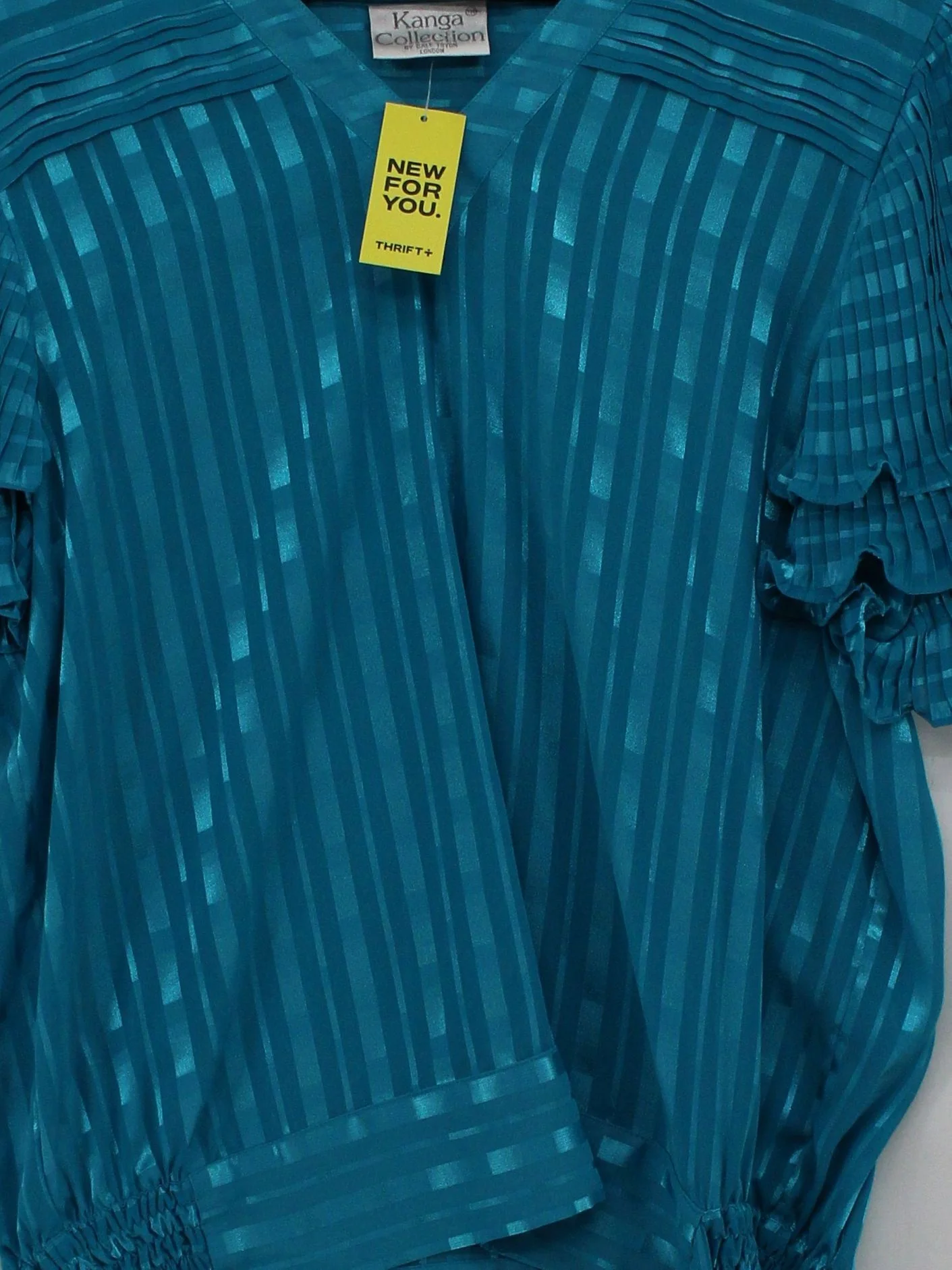 Kanga Collection By Dale Tryon Women's Top M Blue 100% Polyester Basic - Image 3