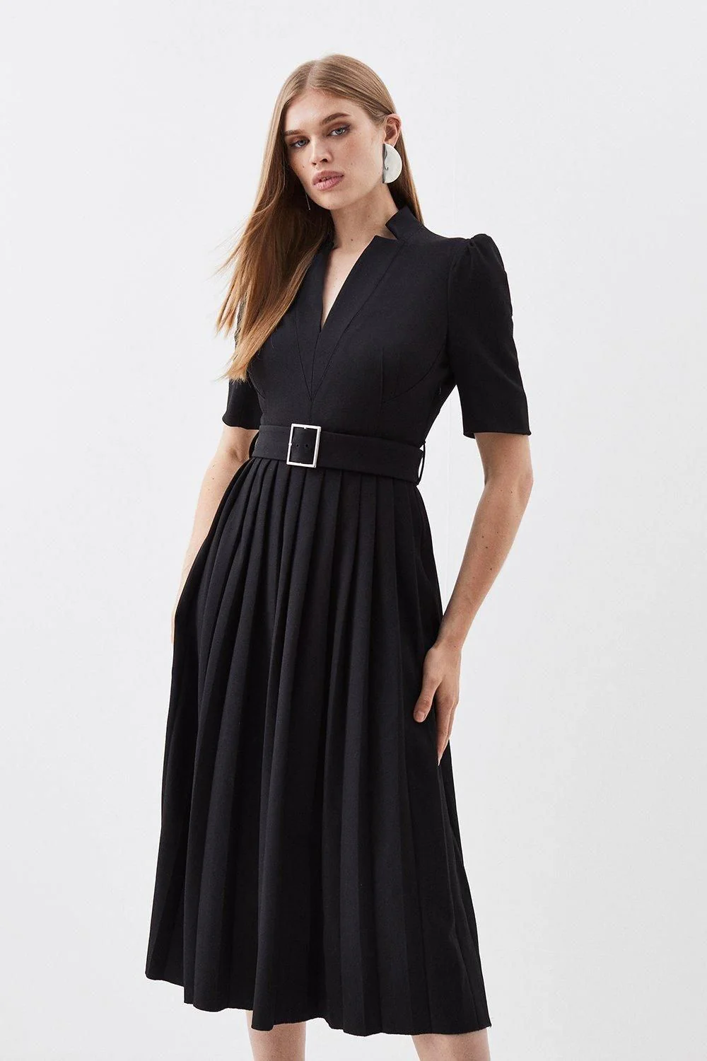 Karen Millen A-Line Maxi Dress UK10 in Black RRP £219