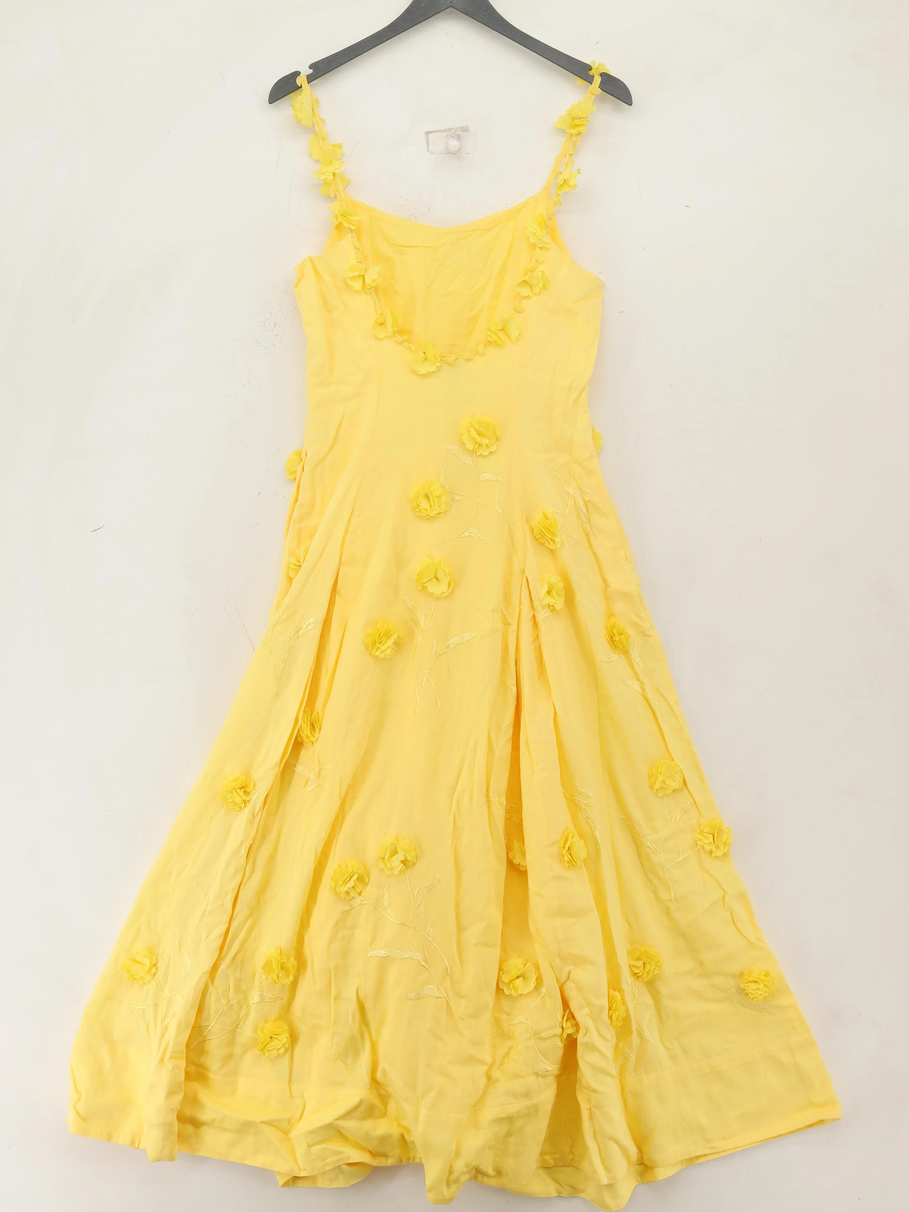 Karen Millen A-Line Maxi Dress UK10 in Yellow RRP £329 - Image 2
