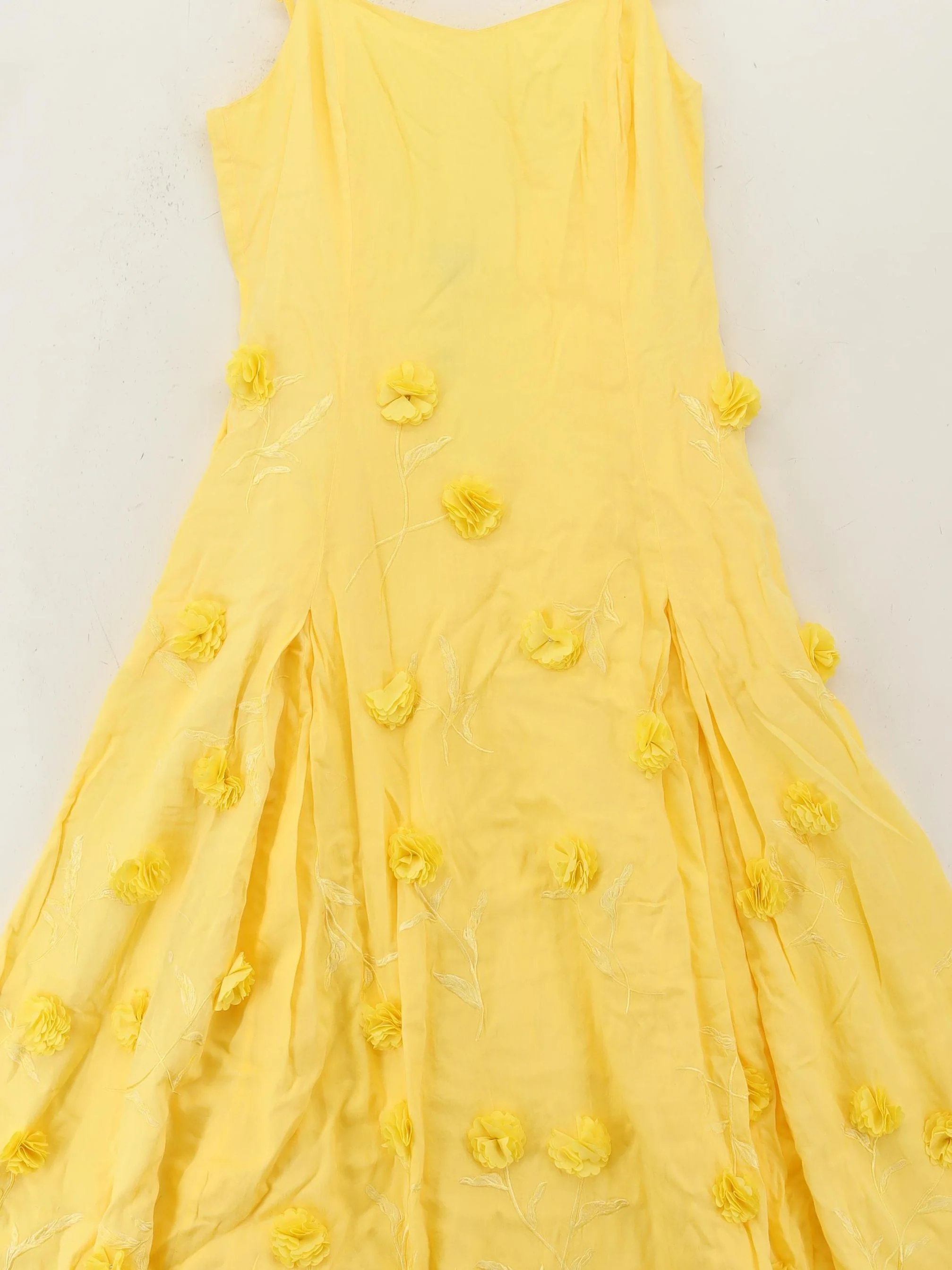 Karen Millen A-Line Maxi Dress UK10 in Yellow RRP £329 - Image 3