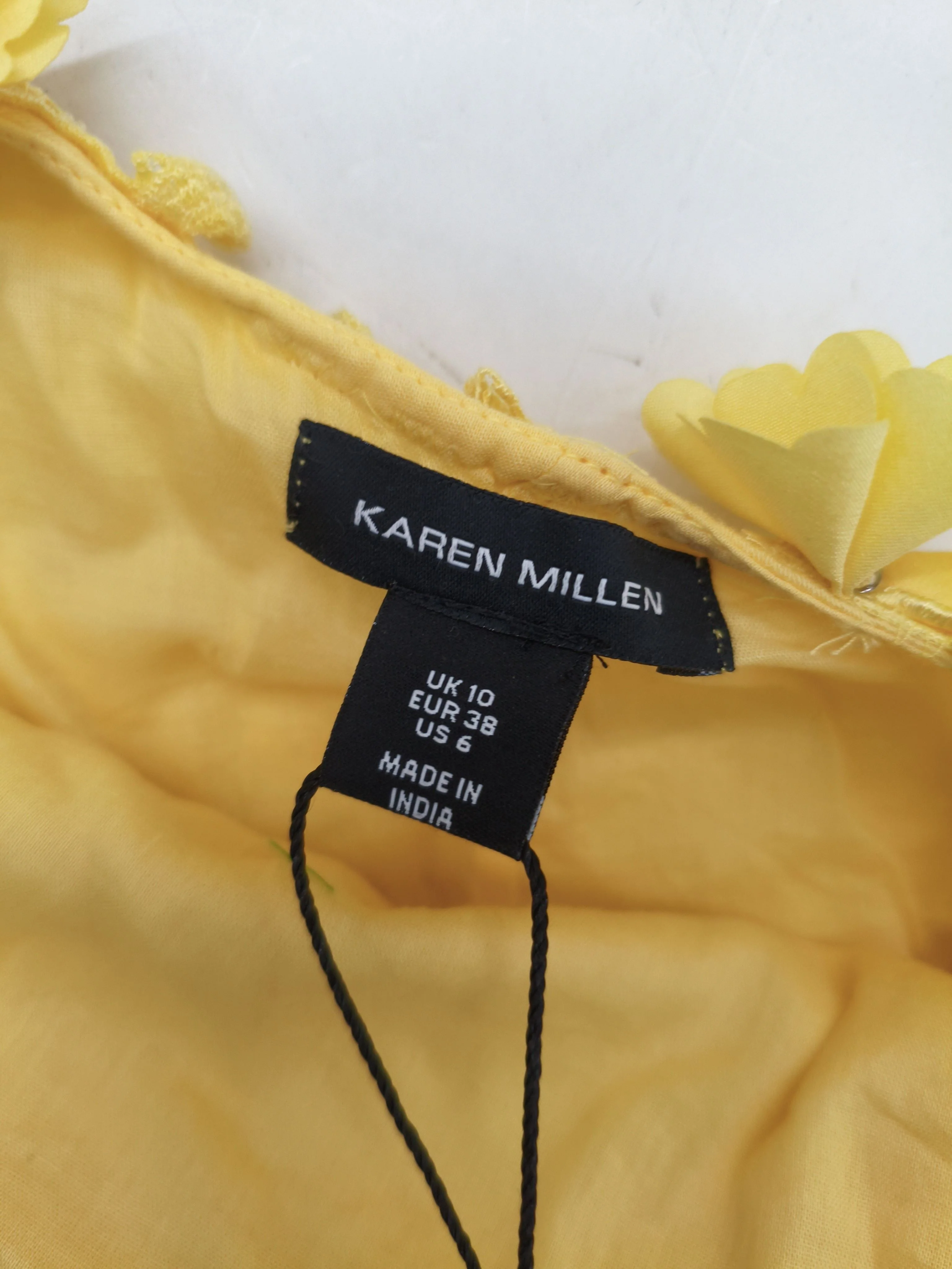 Karen Millen A-Line Maxi Dress UK10 in Yellow RRP £329 - Image 6