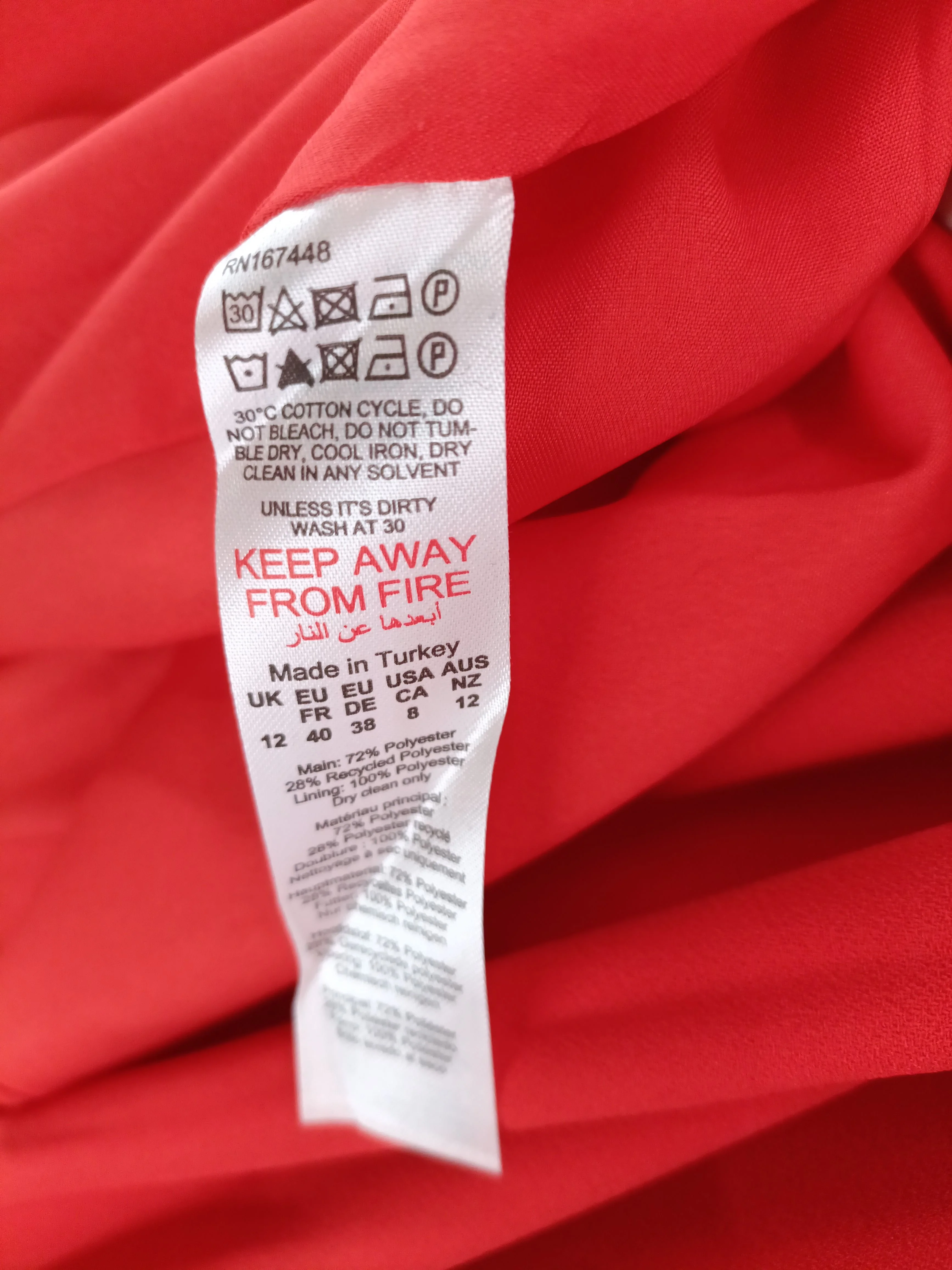 Karen Millen A-Line Maxi Dress UK12 in Red RRP £189 - Image 7