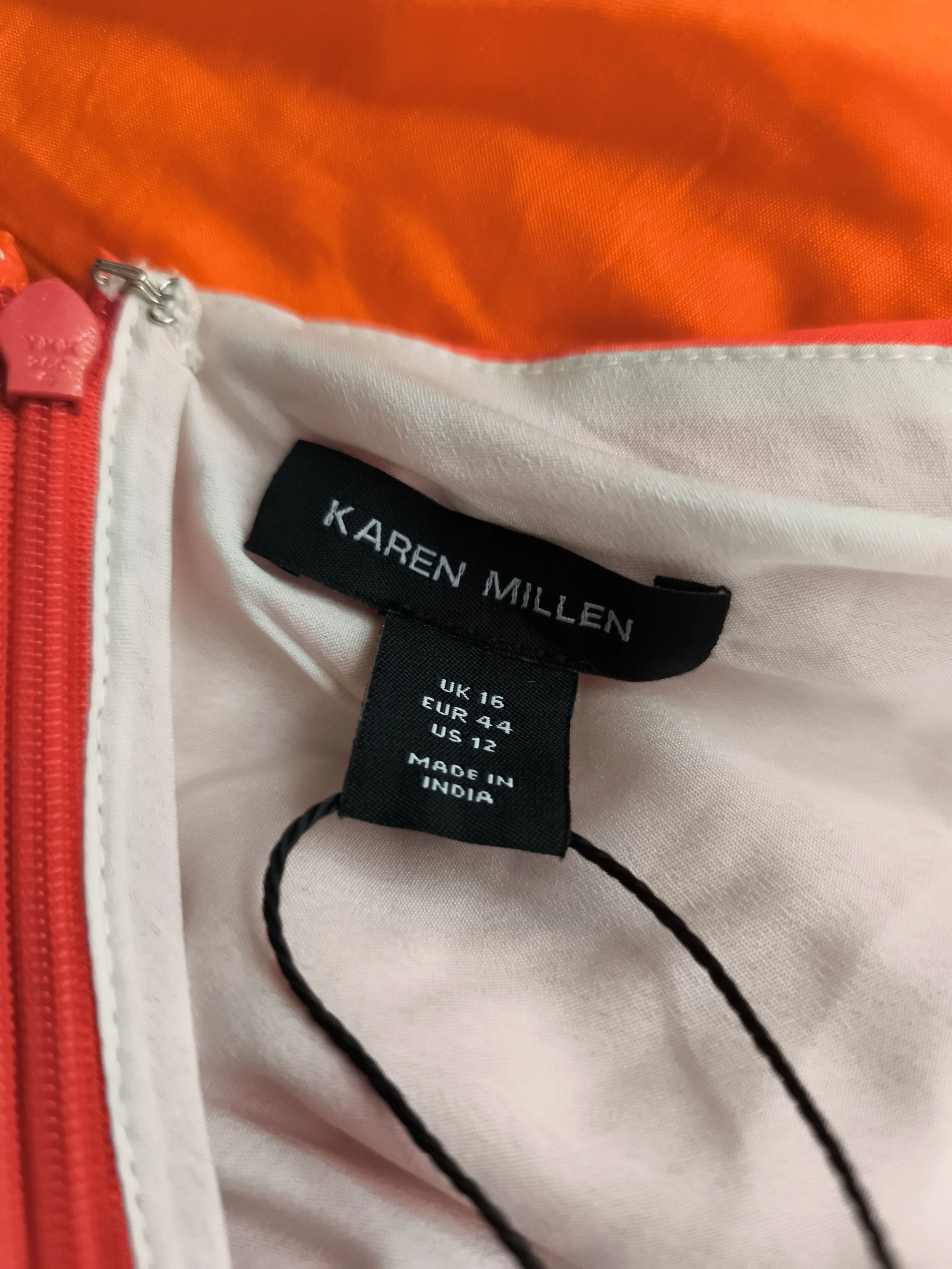 Karen Millen A-Line Maxi Dress UK16 in Orange RRP £299 - Image 5