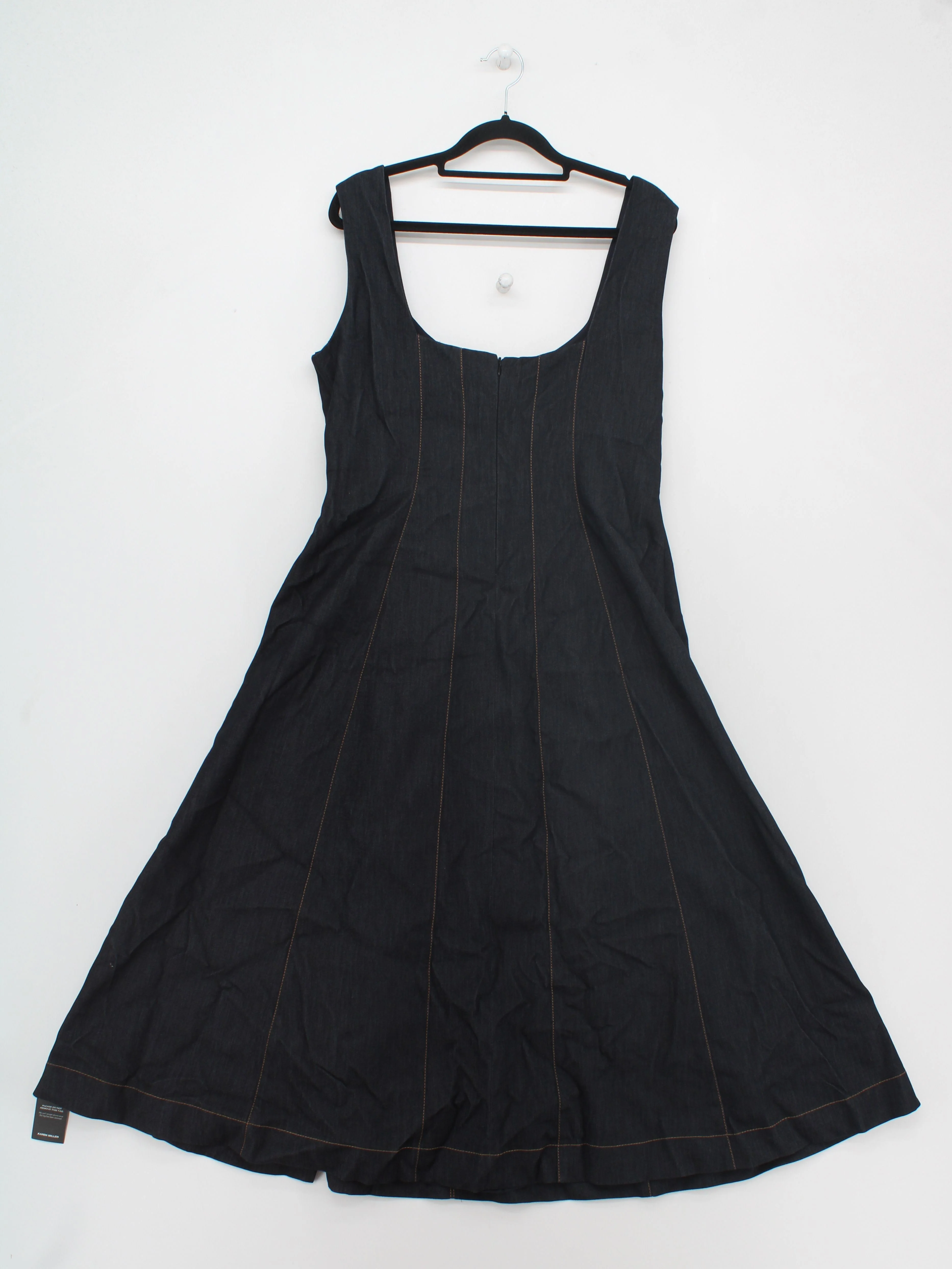 Karen Millen A-Line Midi Dress in Blue RRP £229 - Image 2