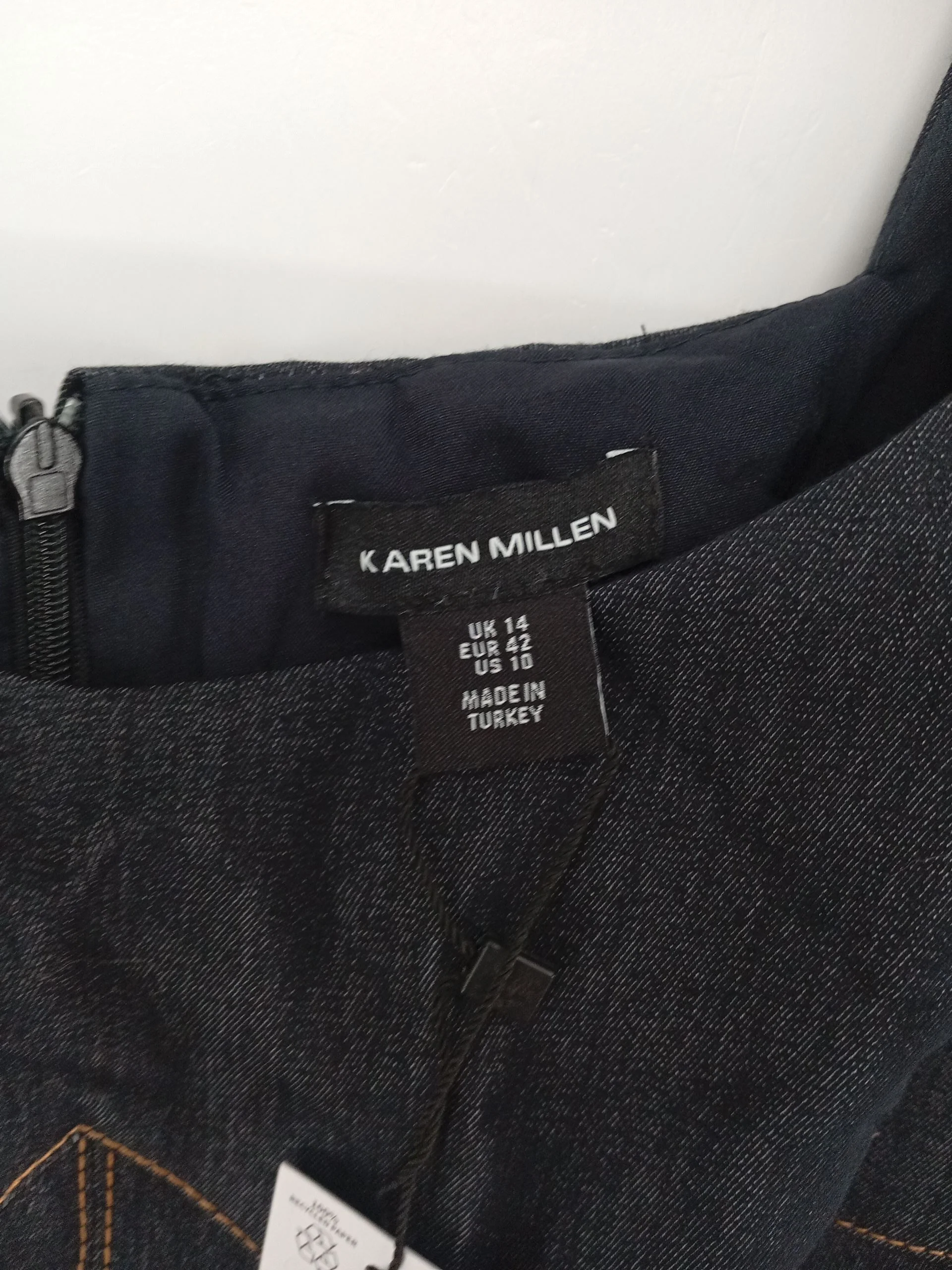 Karen Millen A-Line Midi Dress in Blue RRP £229 - Image 5