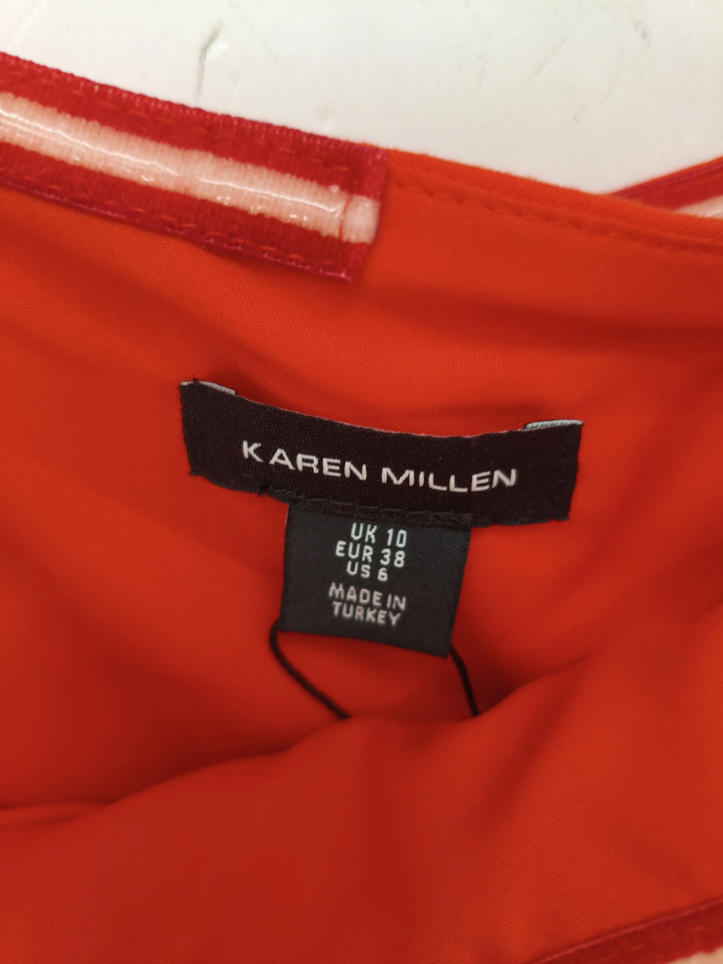 Karen Millen A-Line Midi Dress in Red RRP £239 - Image 6