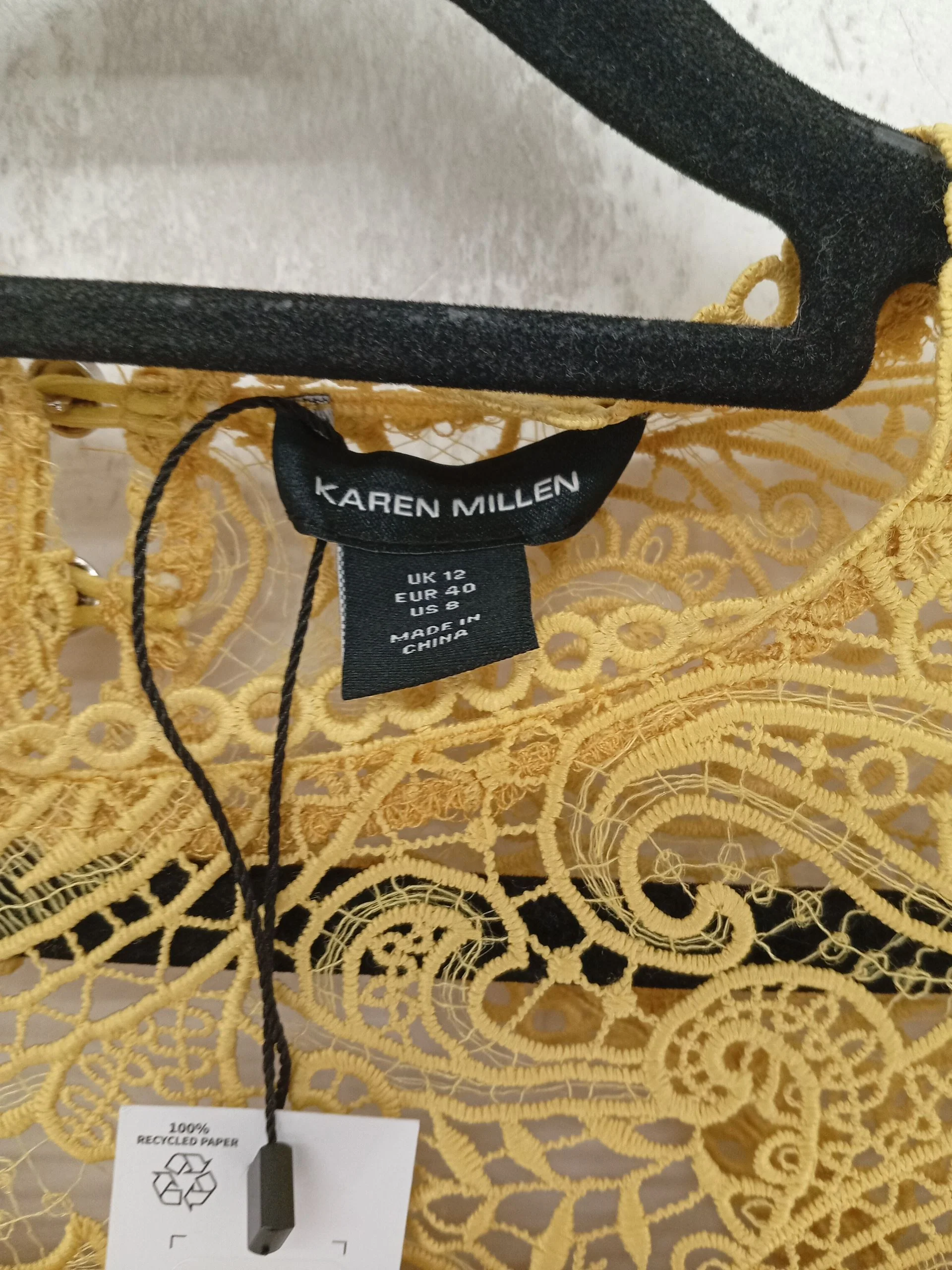 Karen Millen A-Line Midi Dress in Yellow RRP £159 - Image 5