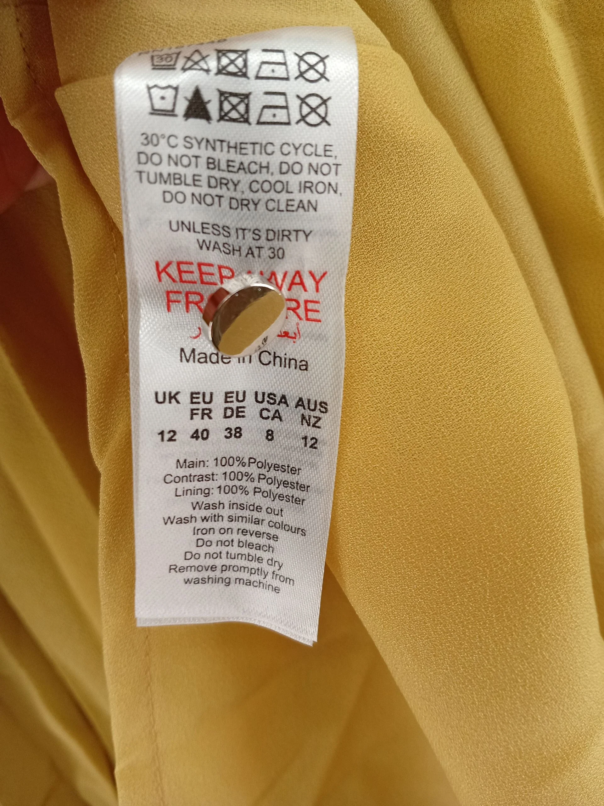 Karen Millen A-Line Midi Dress in Yellow RRP £159 - Image 6