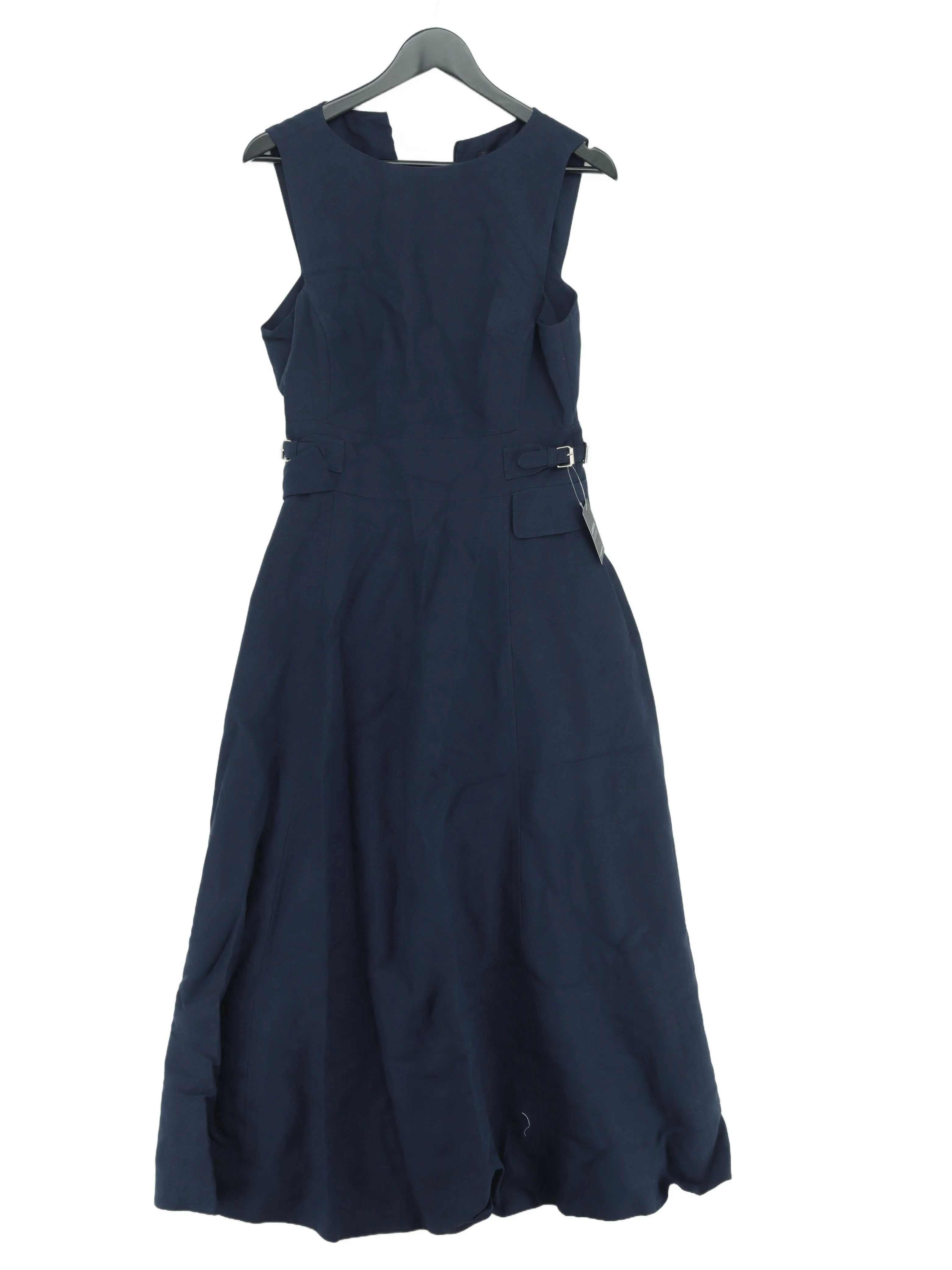 Karen Millen A-Line Midi Dress UK10 in Blue RRP £269