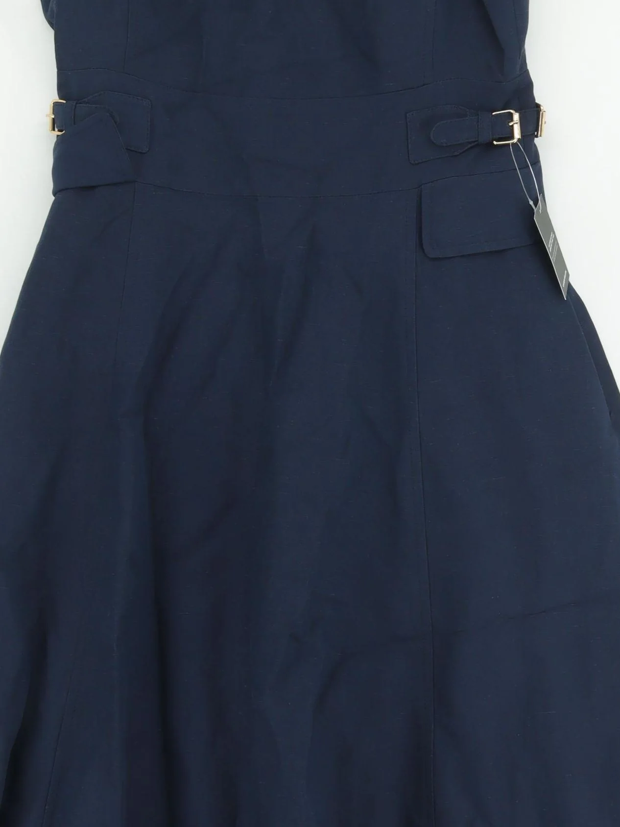 Karen Millen A-Line Midi Dress UK10 in Blue RRP £269 - Image 3
