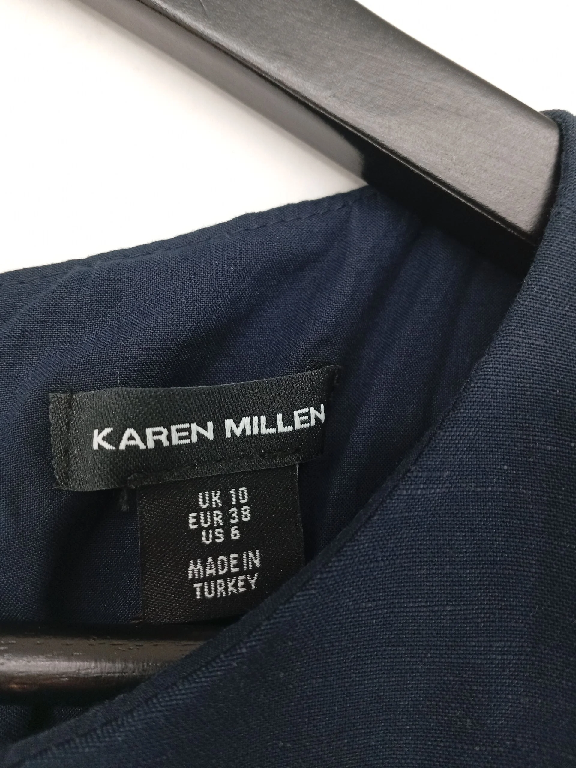 Karen Millen A-Line Midi Dress UK10 in Blue RRP £269 - Image 6