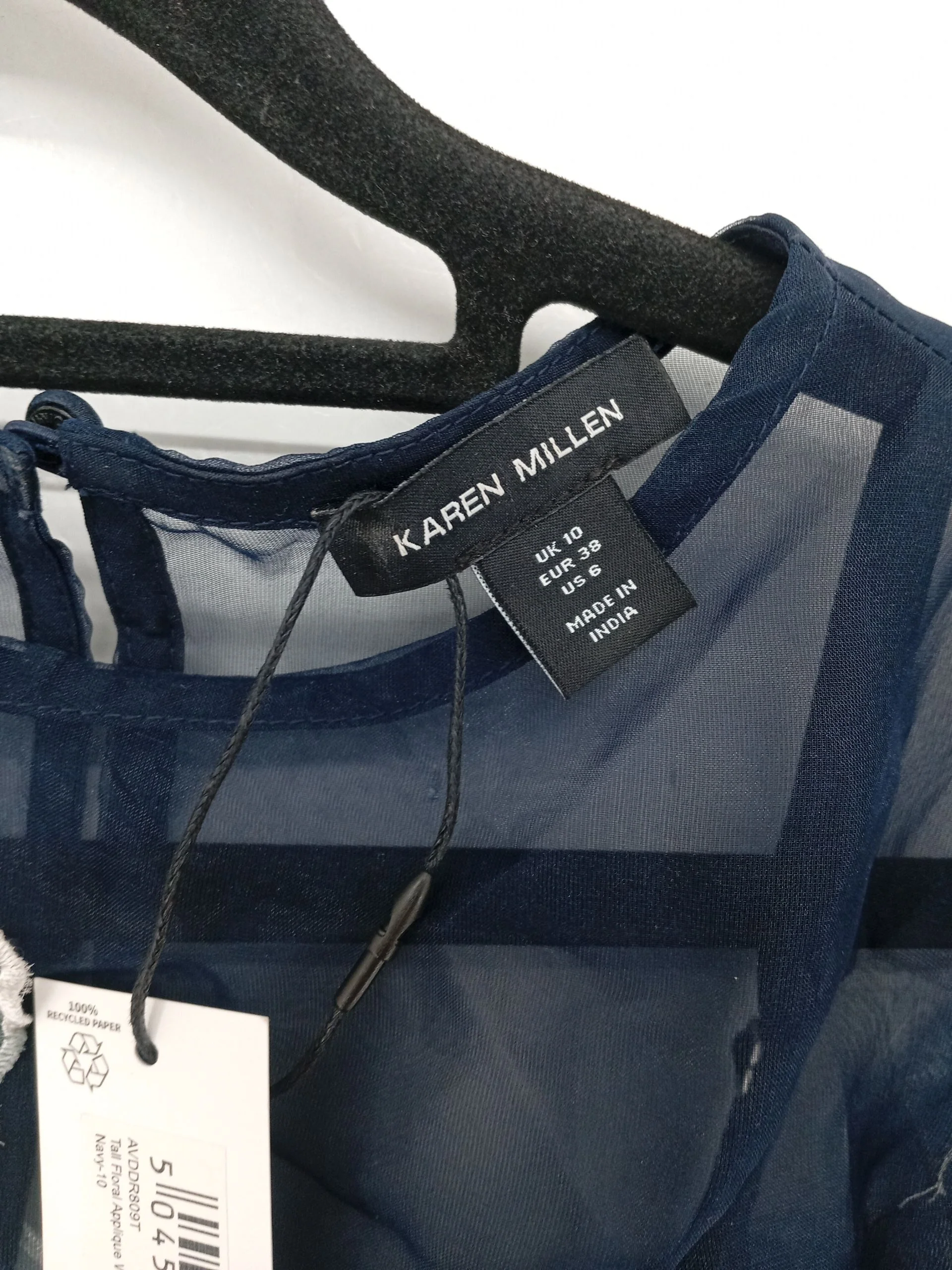 Karen Millen A-Line Midi Dress UK10 in Blue RRP £299 - Image 6