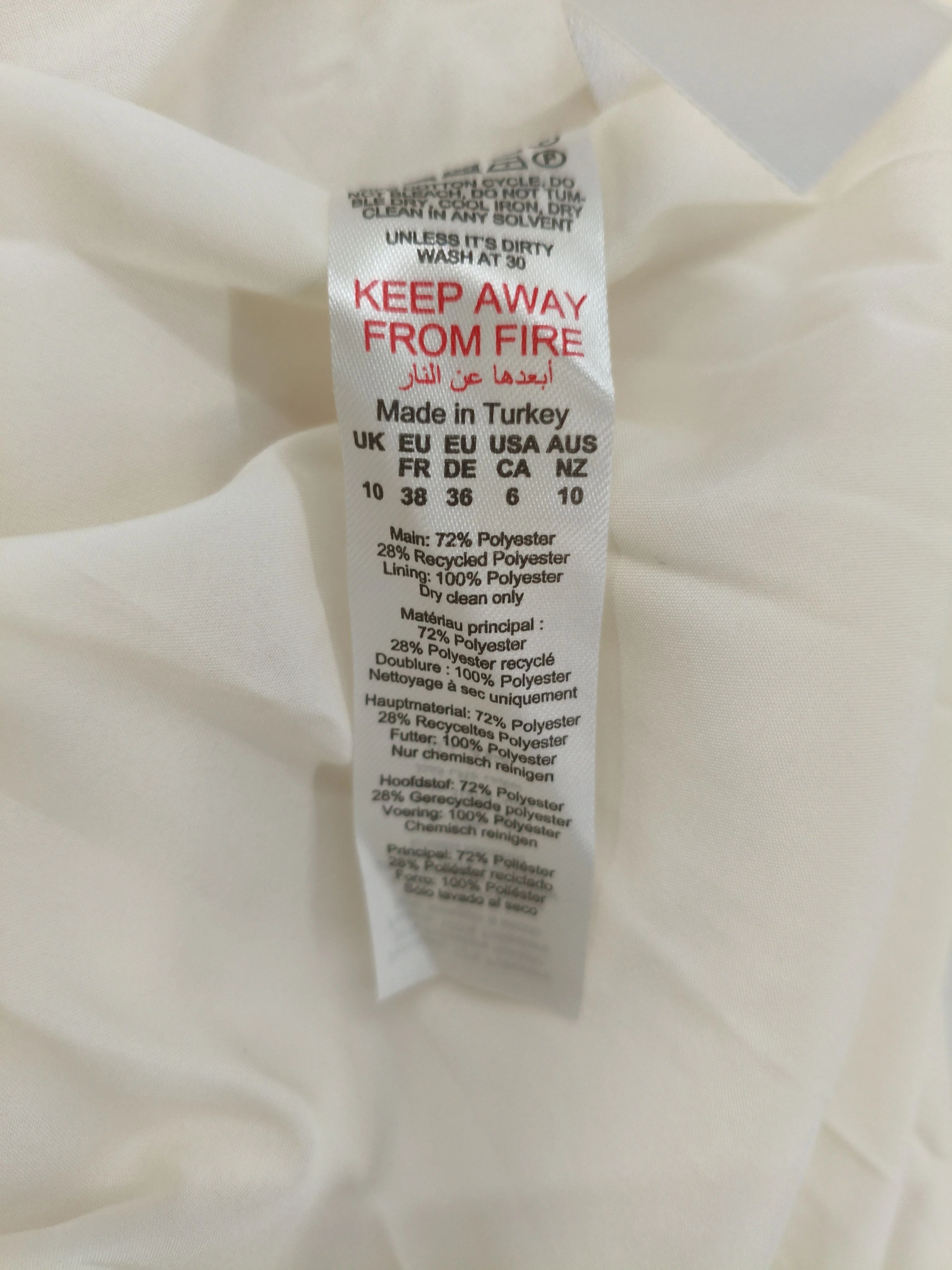 Karen Millen A-Line Midi Dress UK10 in Cream RRP £189 - Image 7