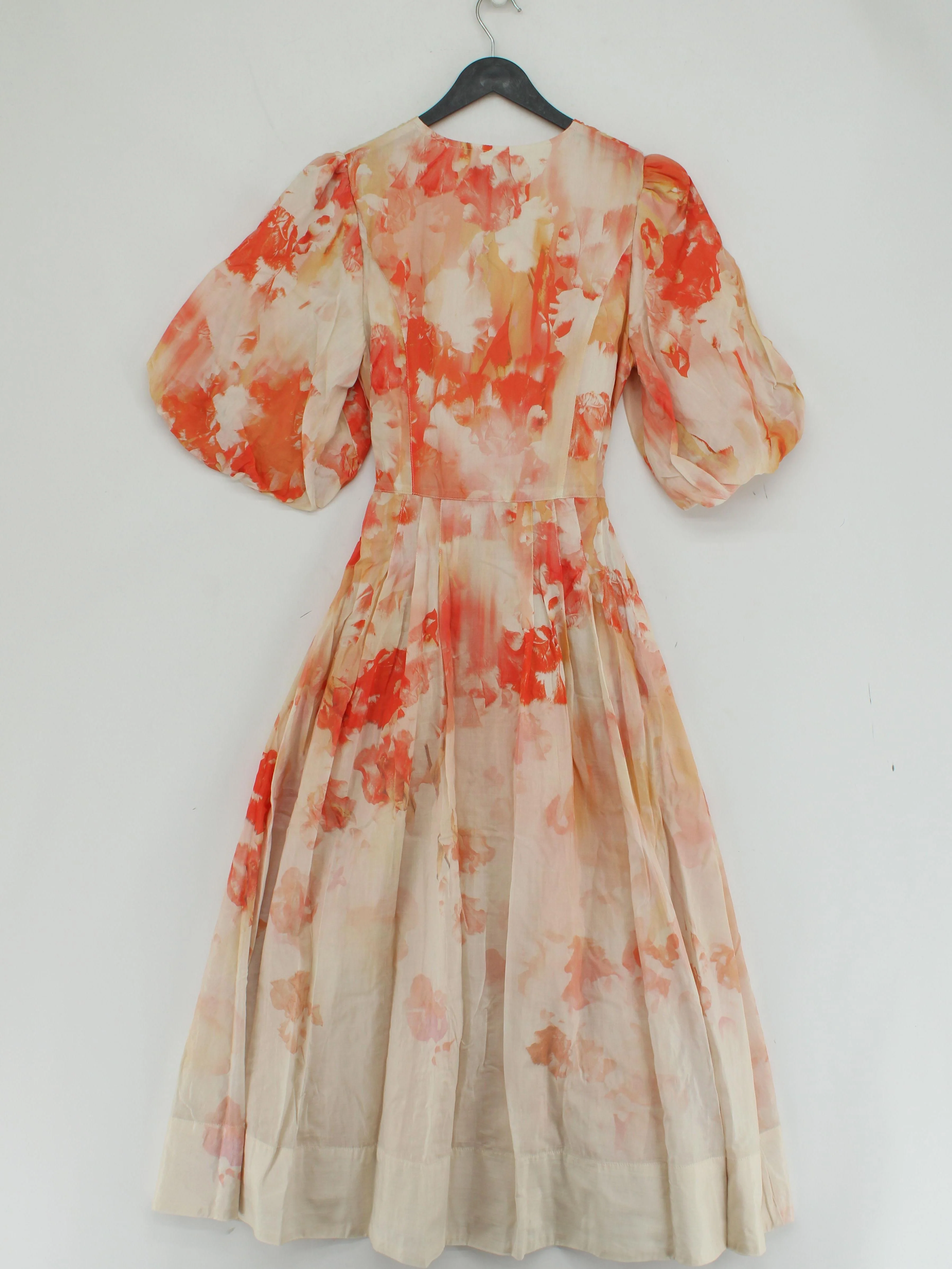 Karen Millen A-Line Midi Dress UK10 in Cream RRP £229 - Image 2