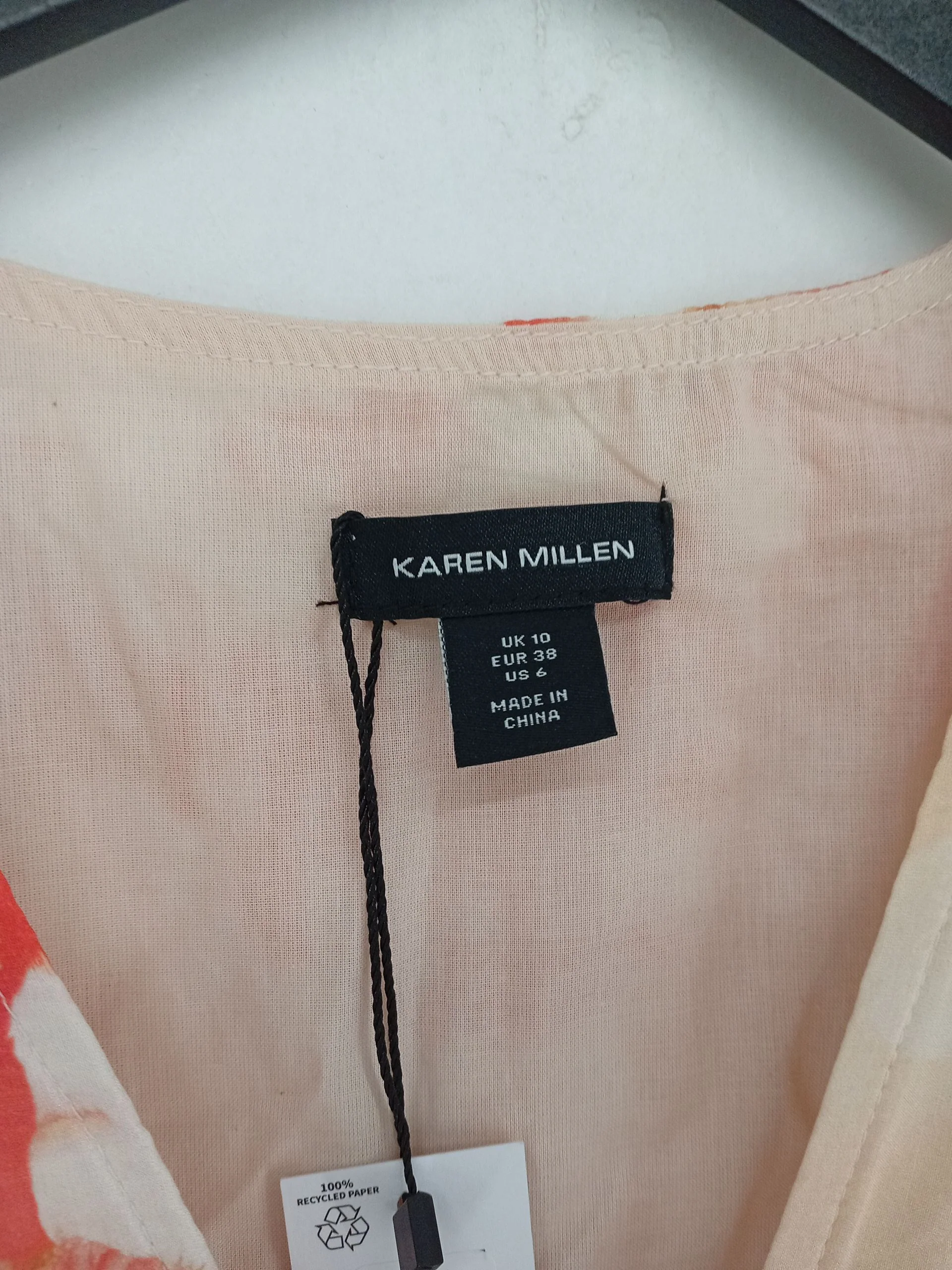 Karen Millen A-Line Midi Dress UK10 in Cream RRP £229 - Image 6