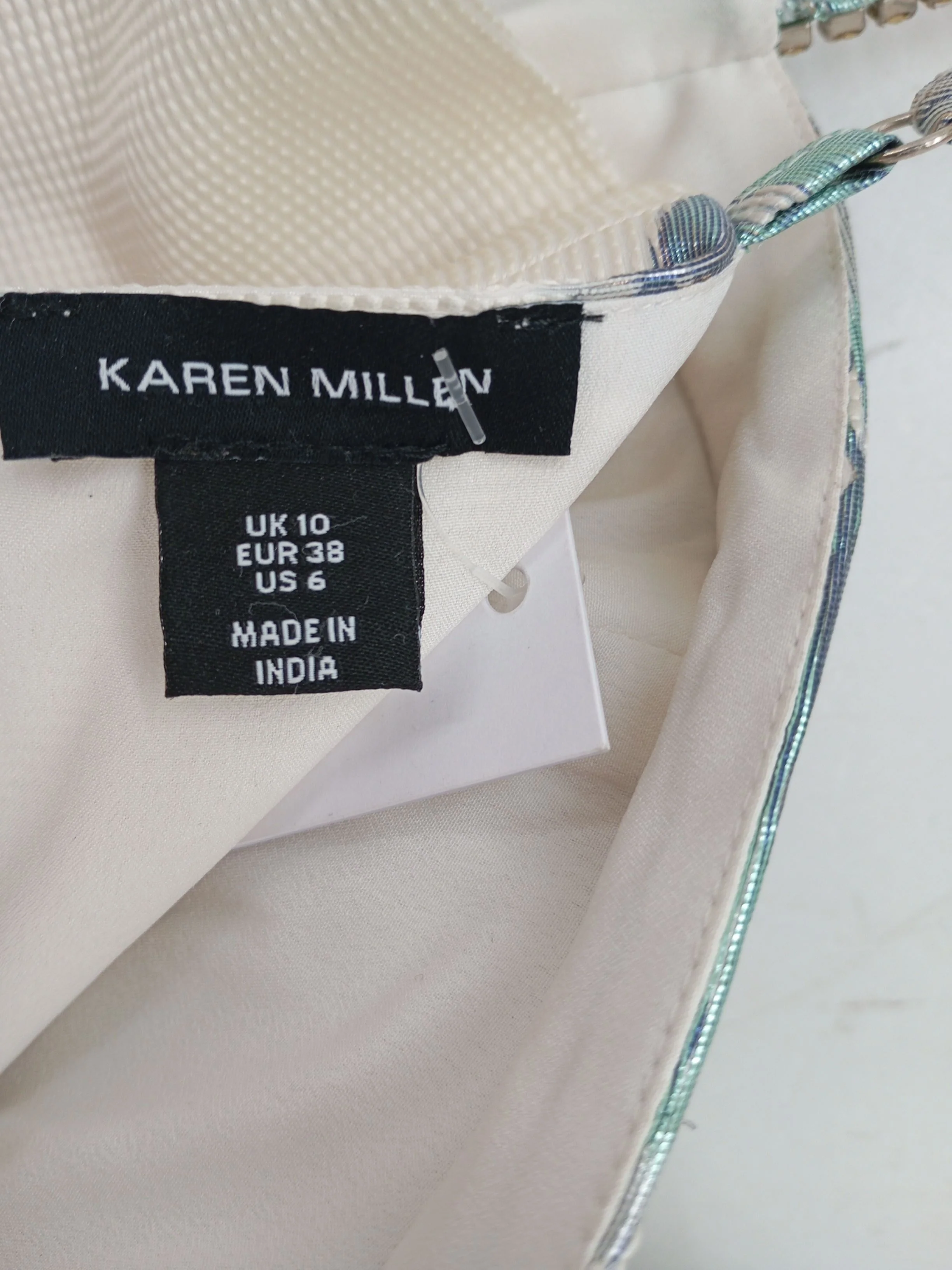 Karen Millen A-Line Midi Dress UK10 in Cream RRP £259 - Image 6