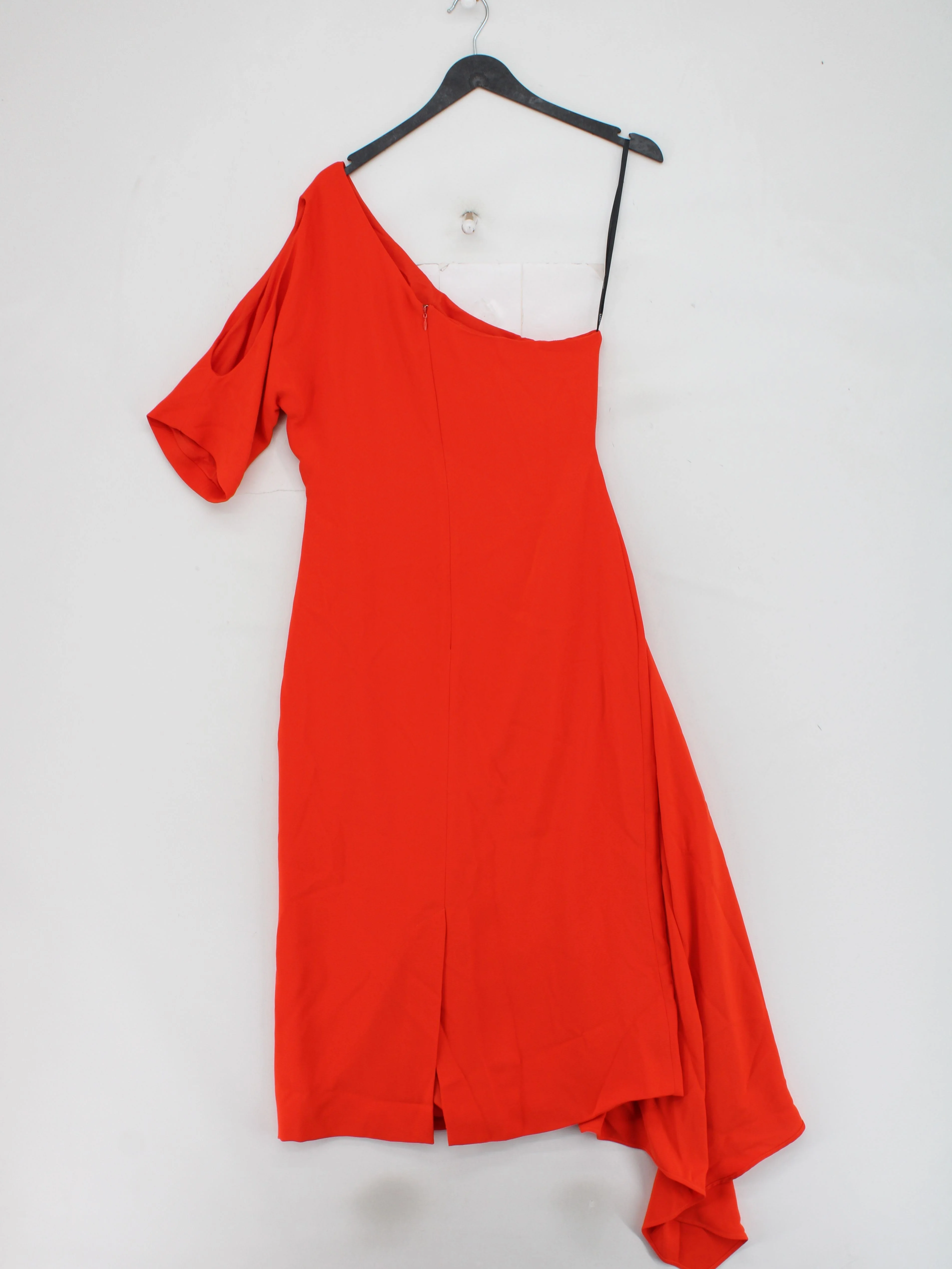 Karen Millen A-Line Midi Dress UK10 in Orange RRP £199 - Image 3