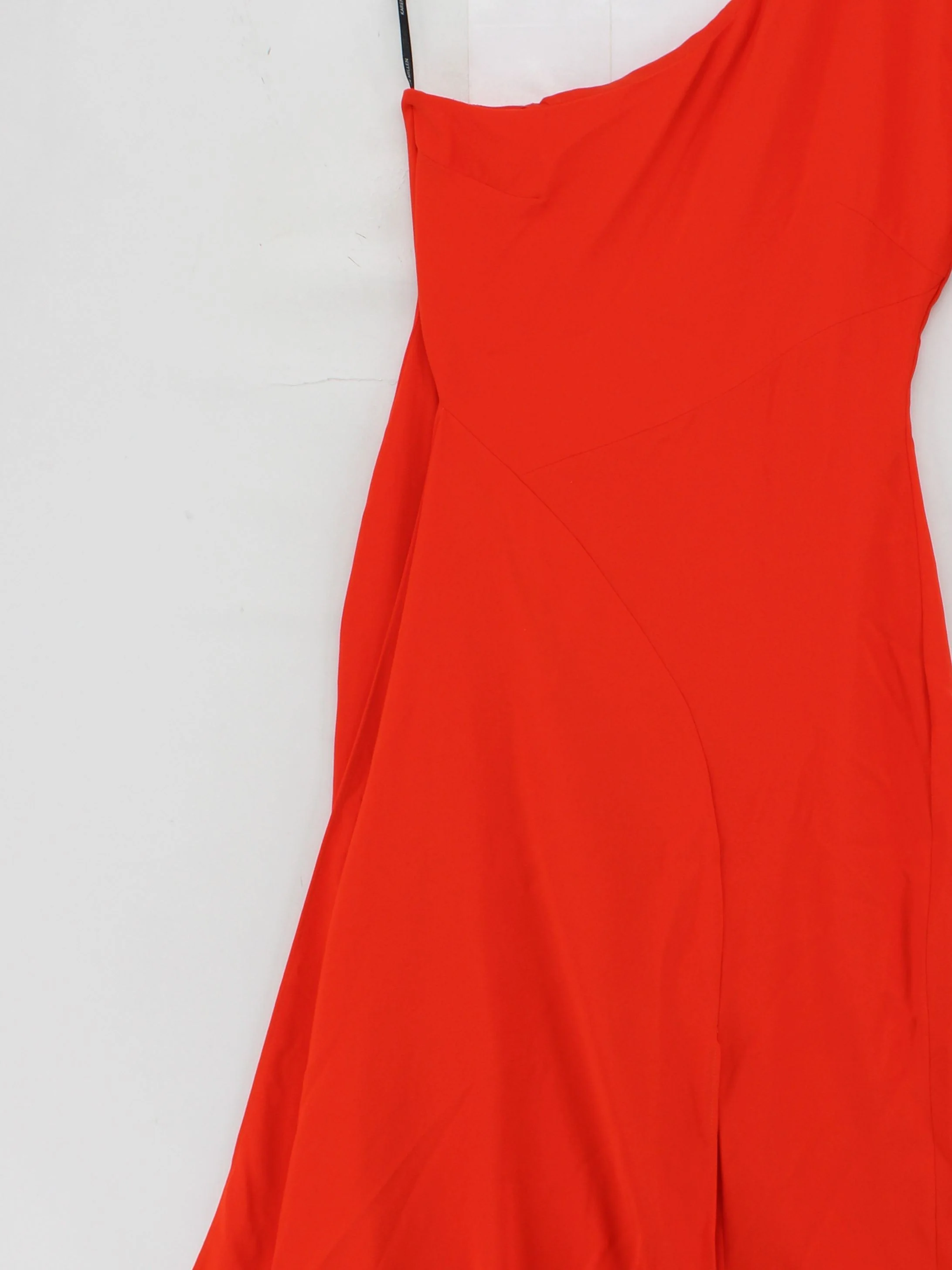 Karen Millen A-Line Midi Dress UK10 in Orange RRP £199 - Image 4