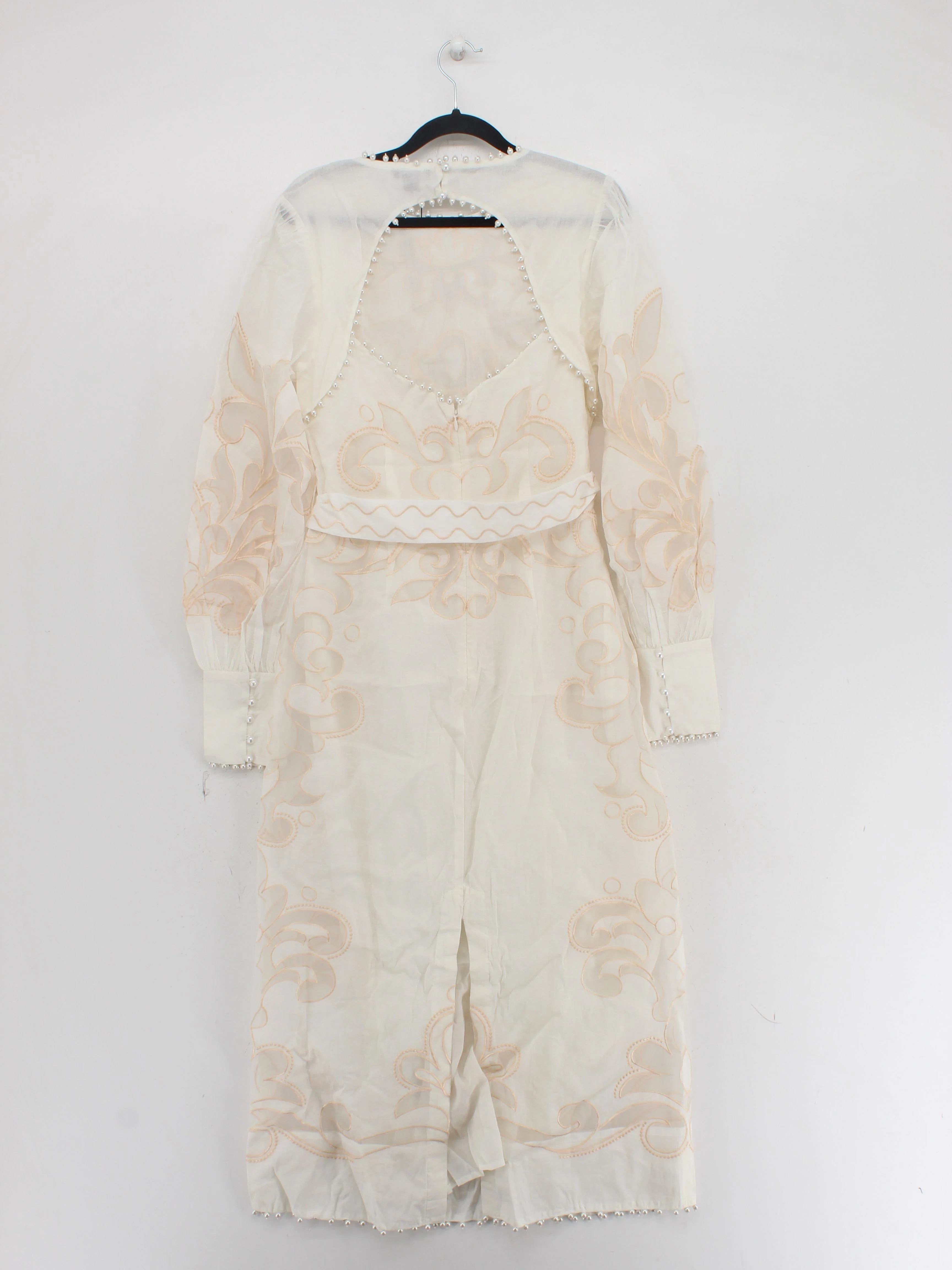 Karen Millen A-Line Midi Dress UK10 in White RRP £369 - Image 2