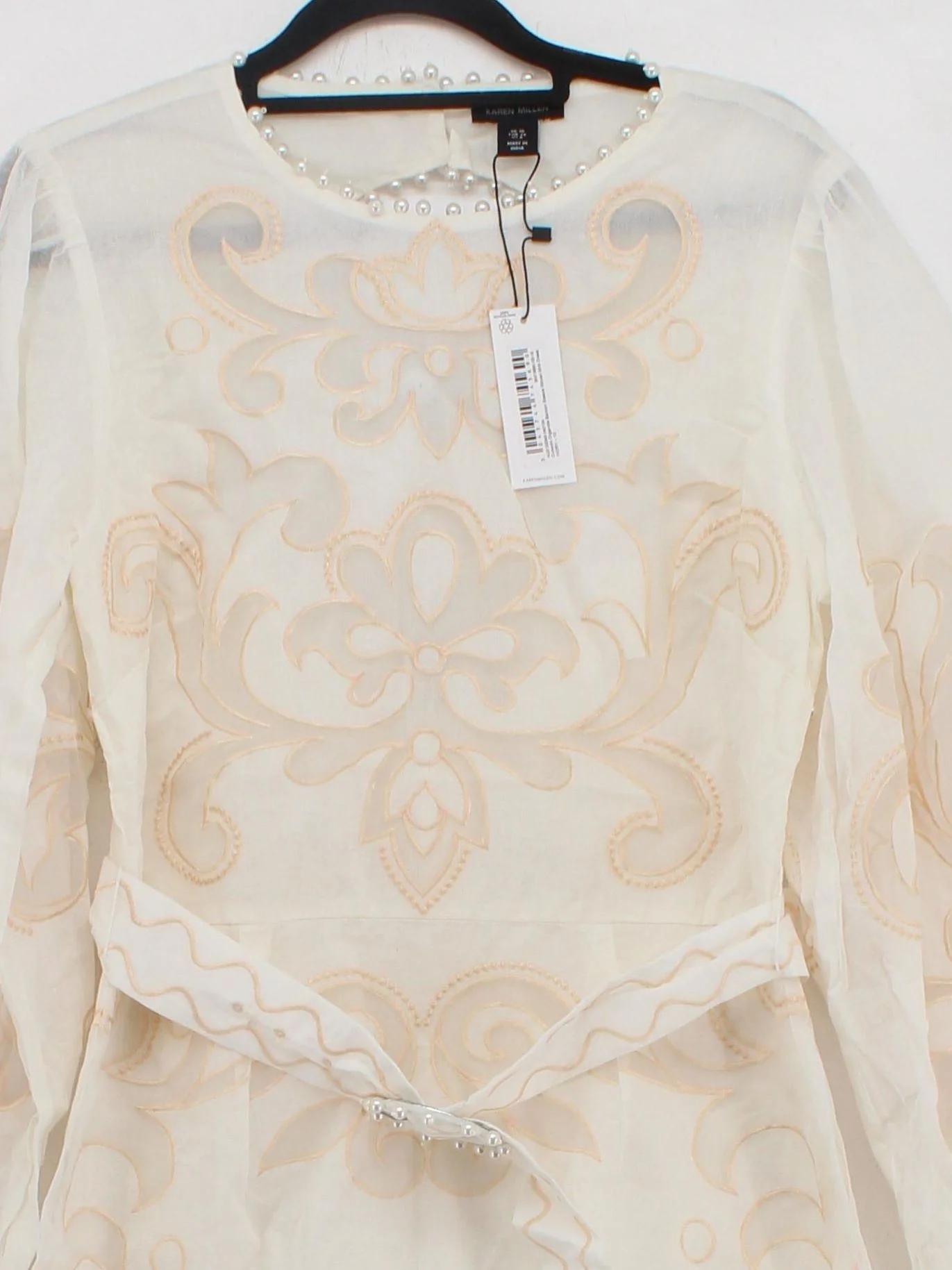 Karen Millen A-Line Midi Dress UK10 in White RRP £369 - Image 3