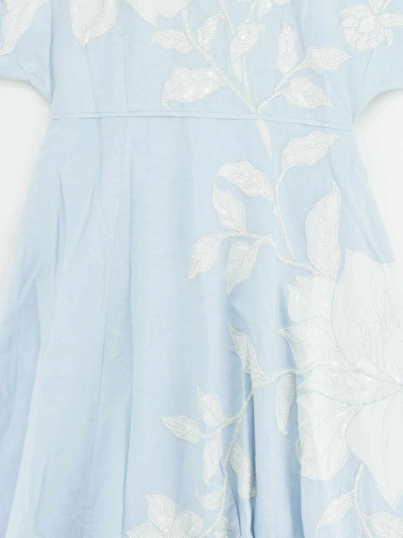 Karen Millen A-Line Midi Dress UK12 in Blue RRP £279 - Image 3