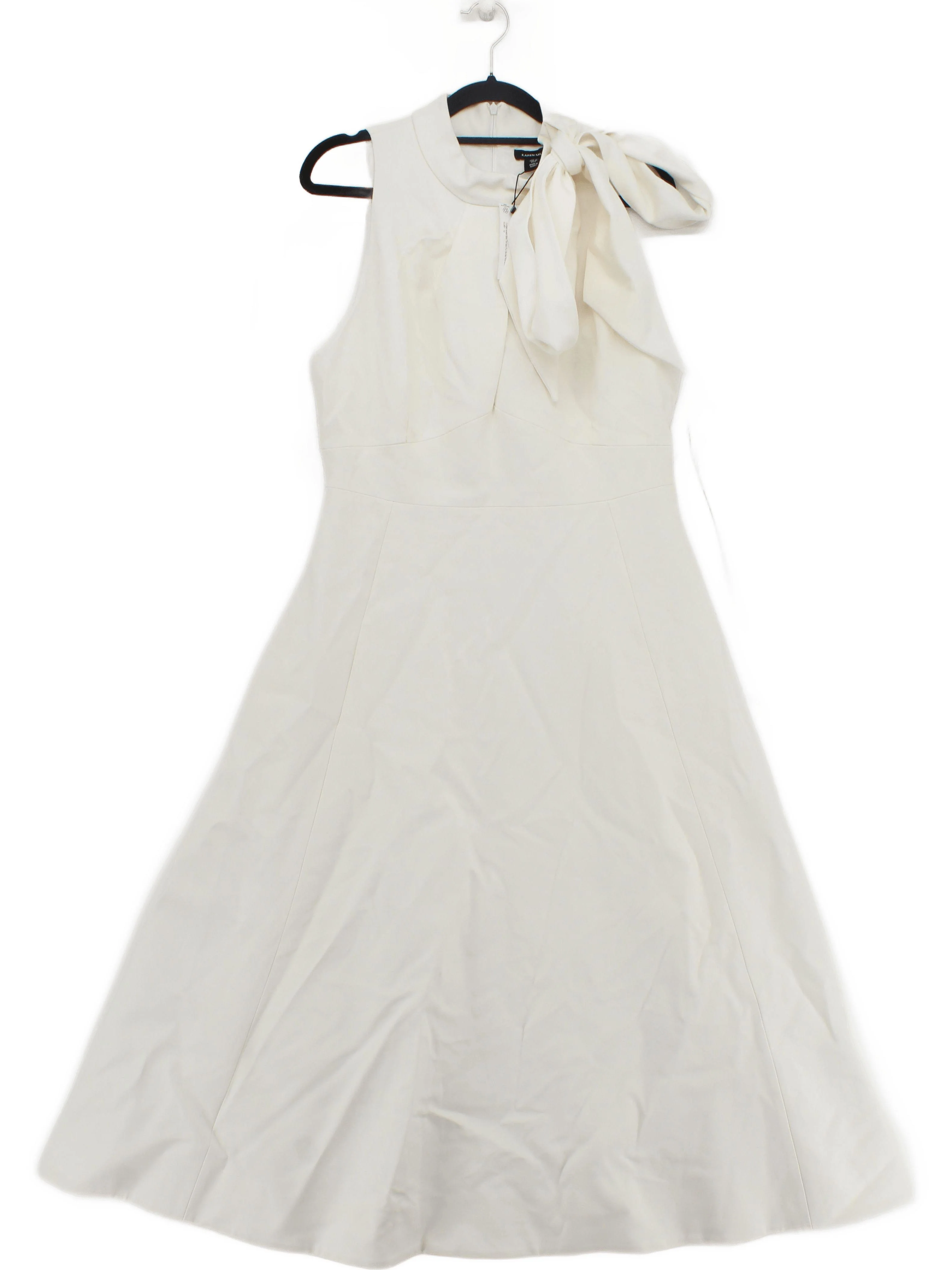 Karen Millen A-Line Midi Dress UK12 in Cream RRP £219
