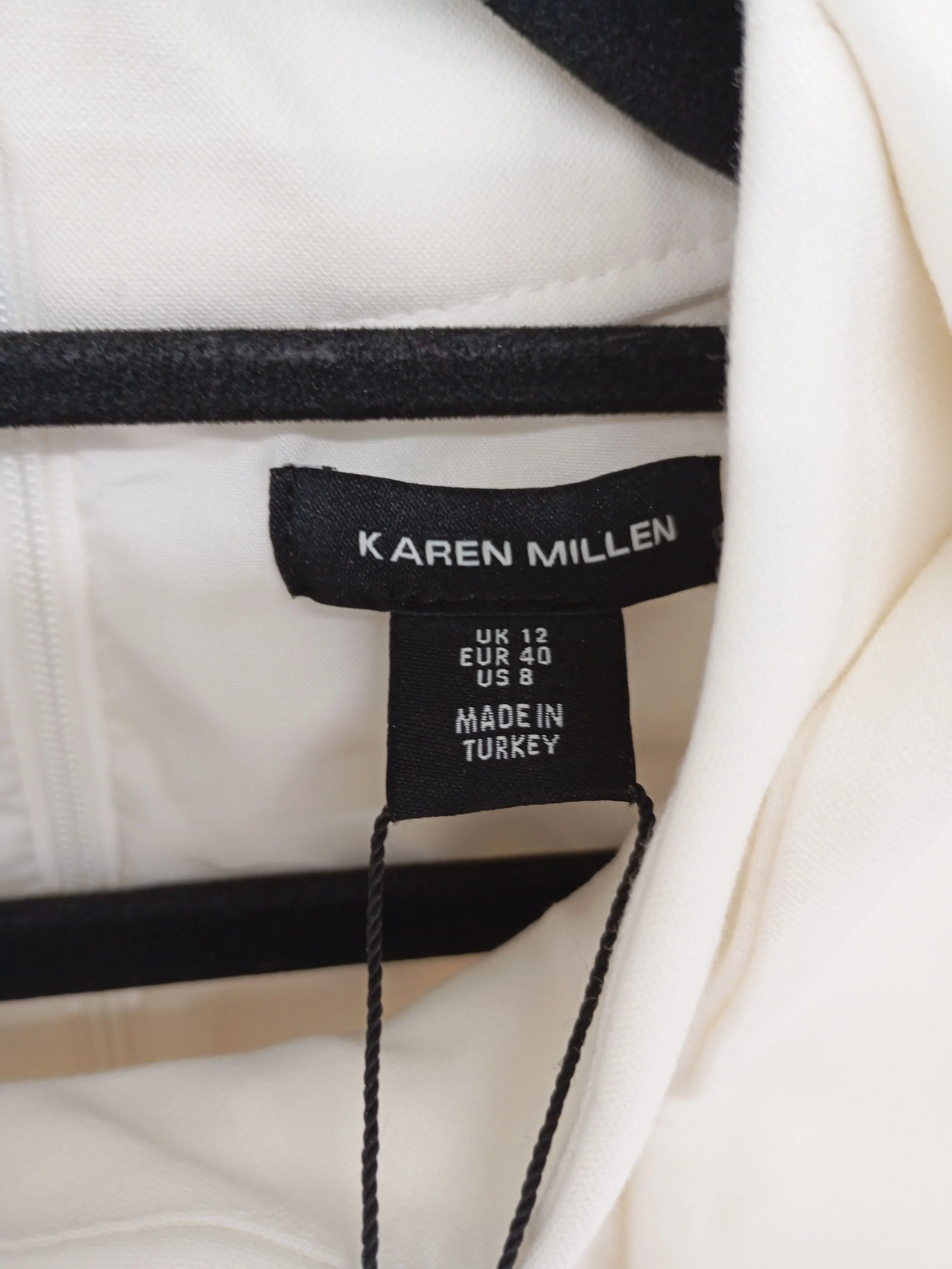 Karen Millen A-Line Midi Dress UK12 in Cream RRP £219 - Image 7
