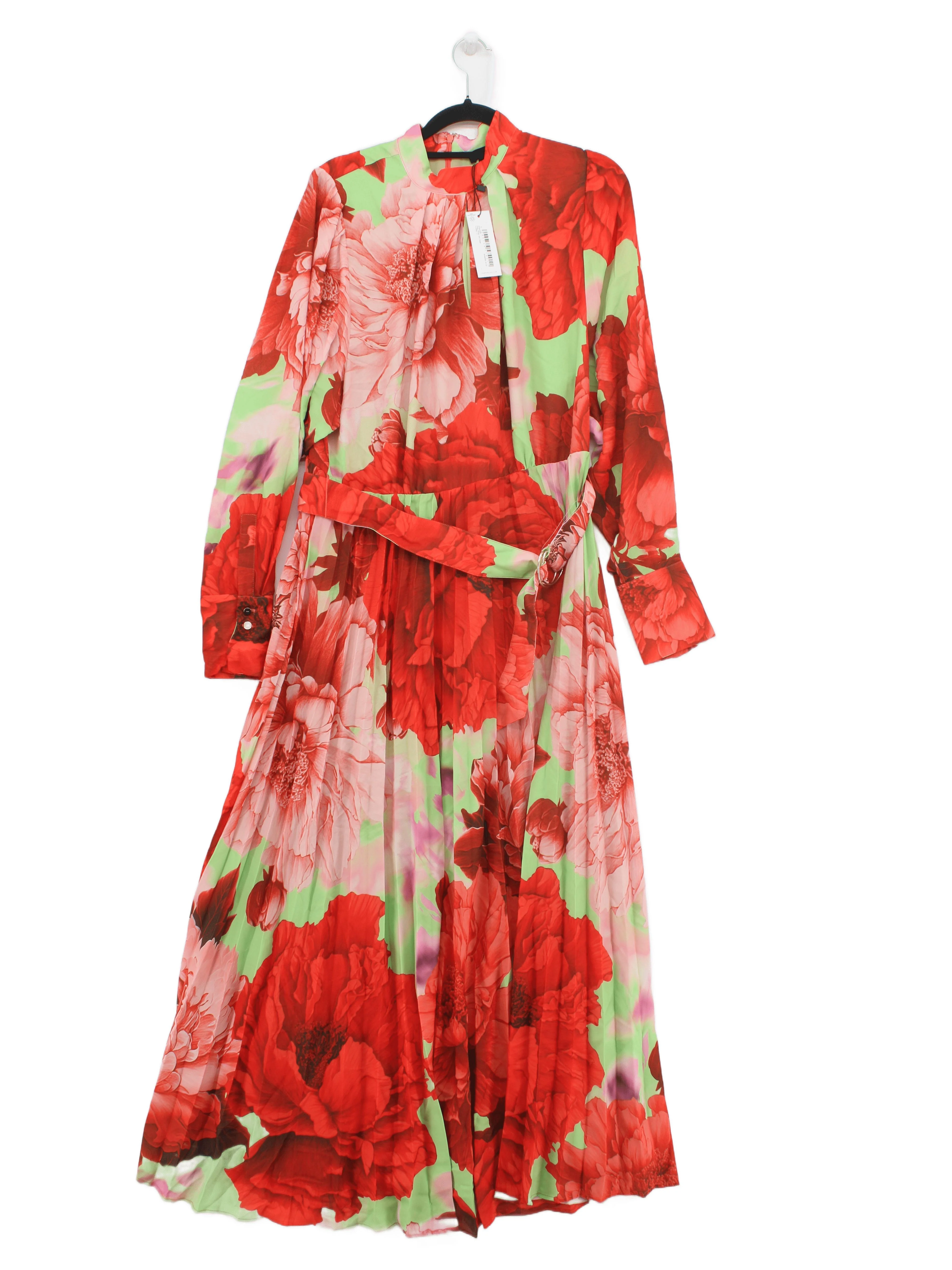 Karen Millen A-Line Midi Dress UK12 in Multi RRP £99