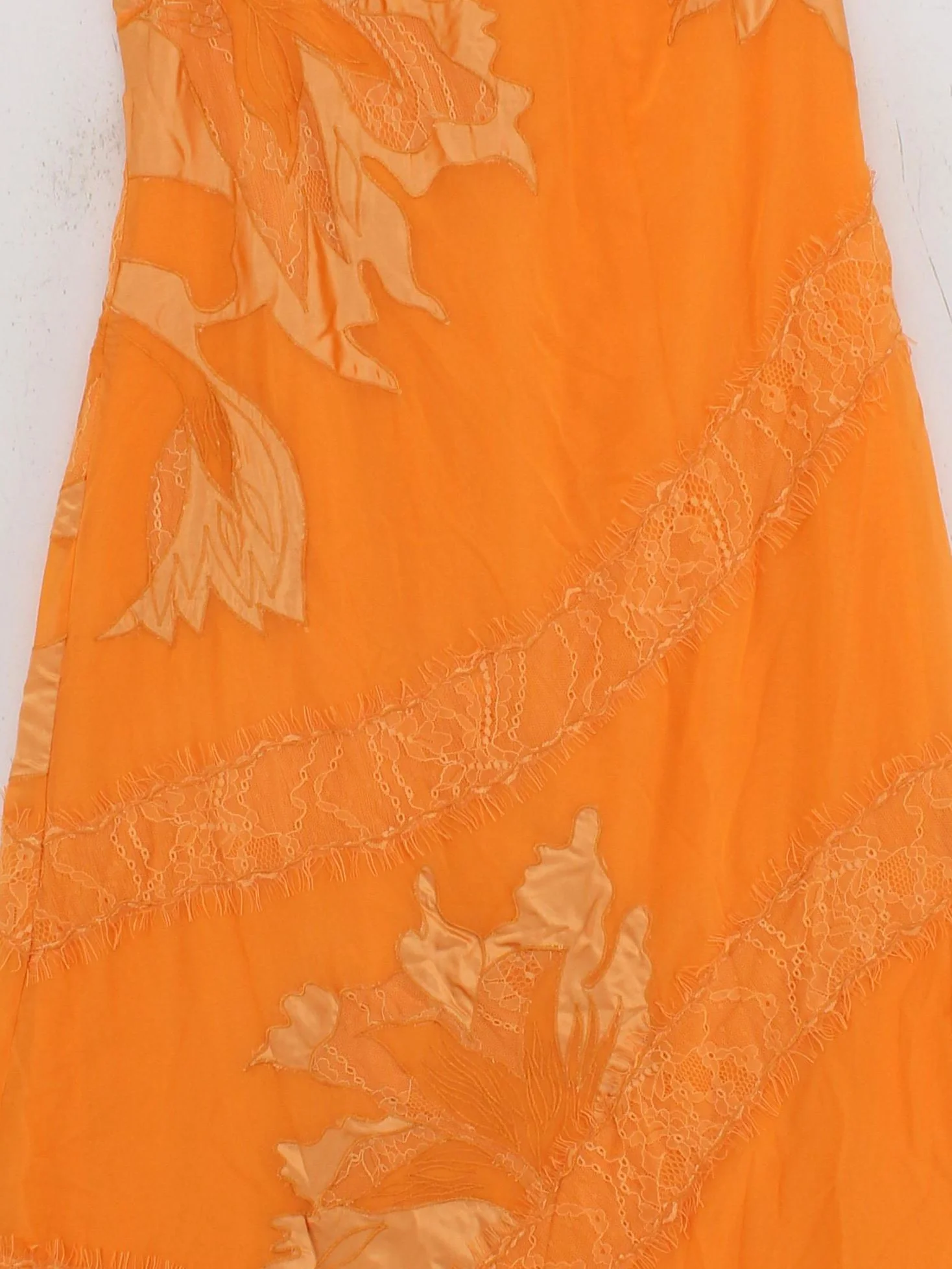 Karen Millen A-Line Midi Dress UK12 in Orange RRP £349 - Image 3