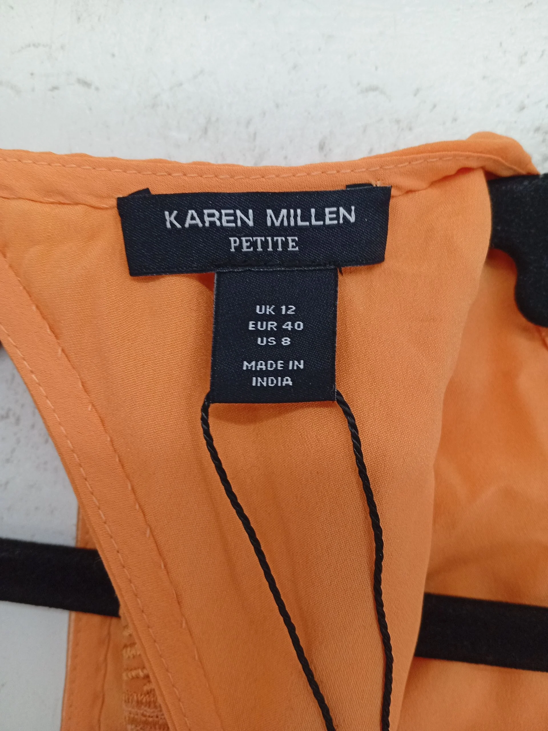 Karen Millen A-Line Midi Dress UK12 in Orange RRP £349 - Image 6