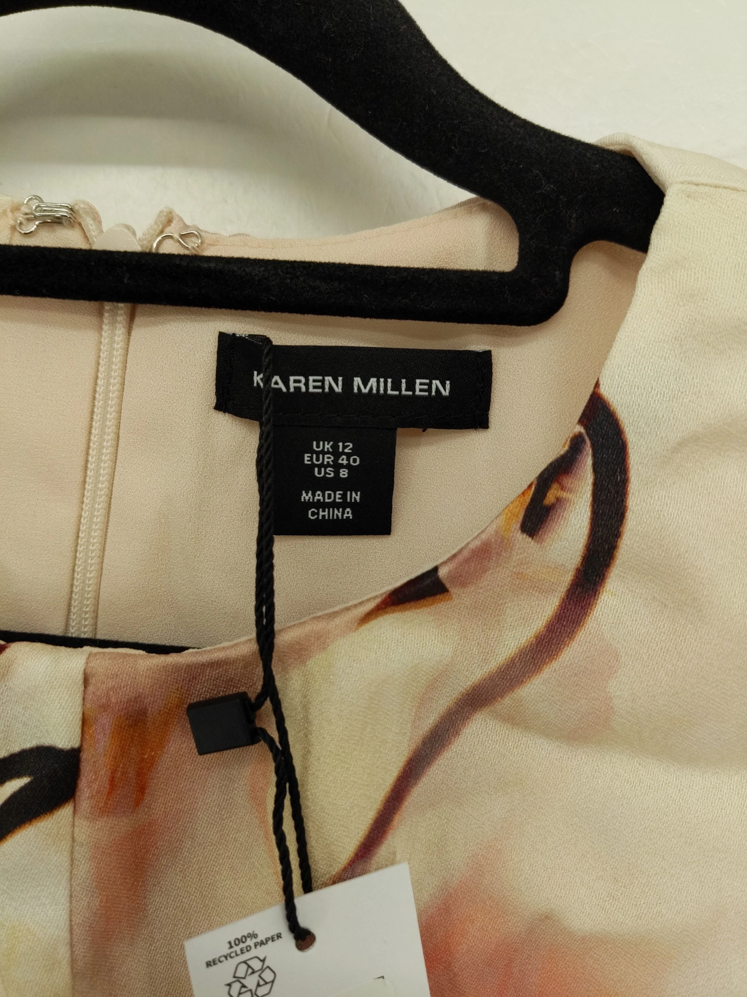 Karen Millen A-Line Midi Dress UK12 in Pink RRP £159 - Image 6