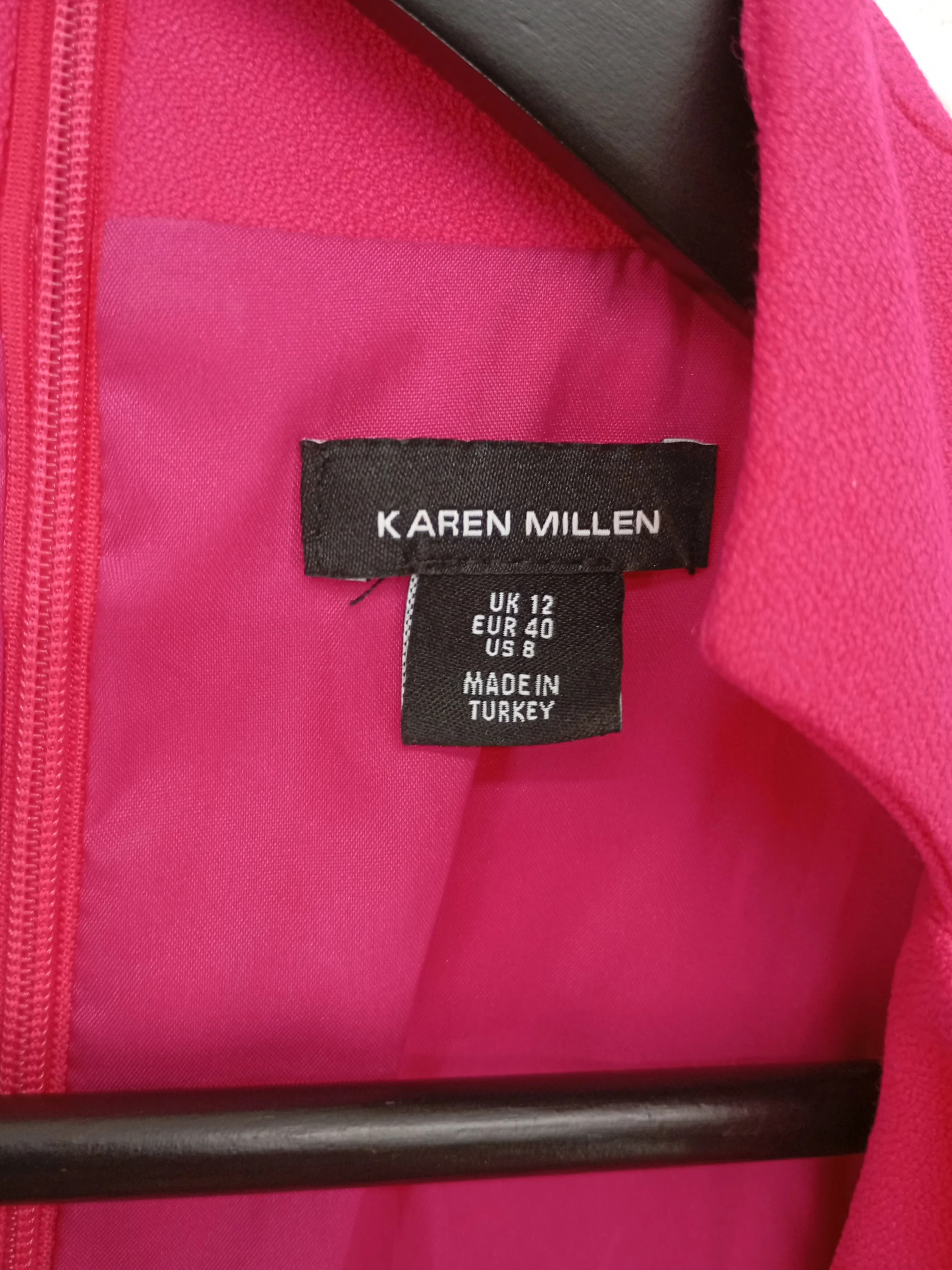 Karen Millen A-Line Midi Dress UK12 in Pink RRP £219 - Image 7