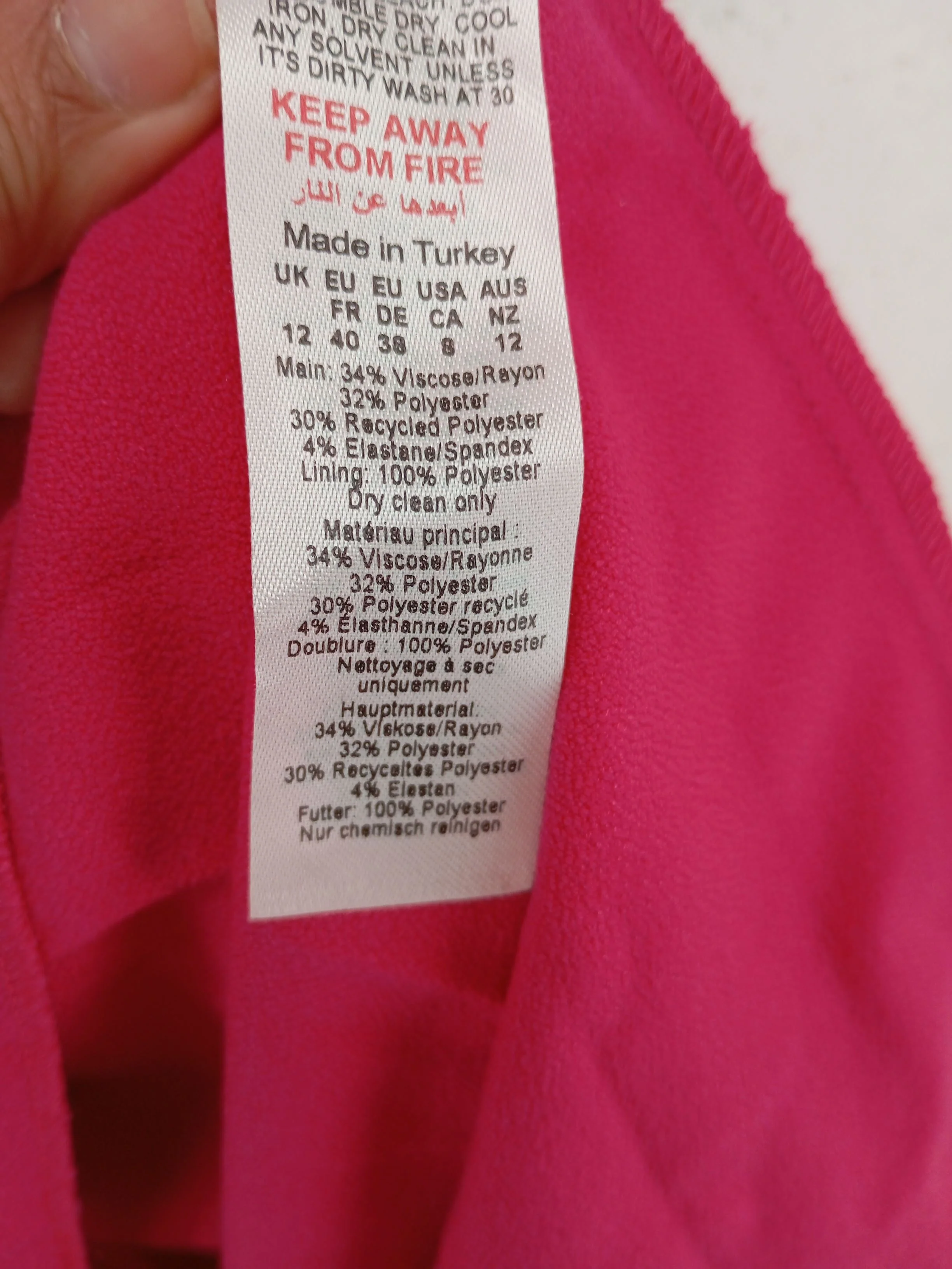 Karen Millen A-Line Midi Dress UK12 in Pink RRP £219 - Image 8