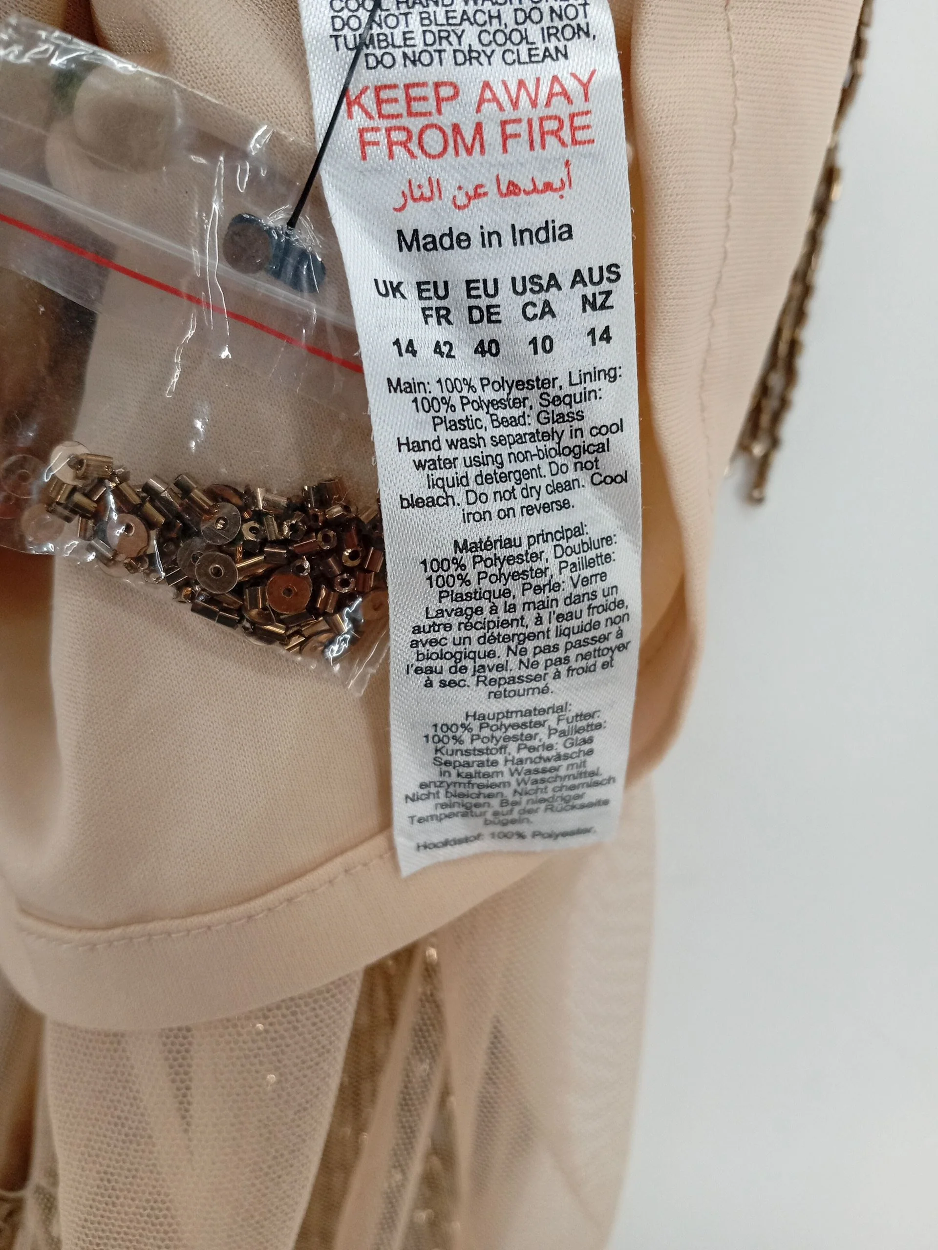 Karen Millen A-Line Midi Dress UK14 in Gold RRP £469 - Image 6