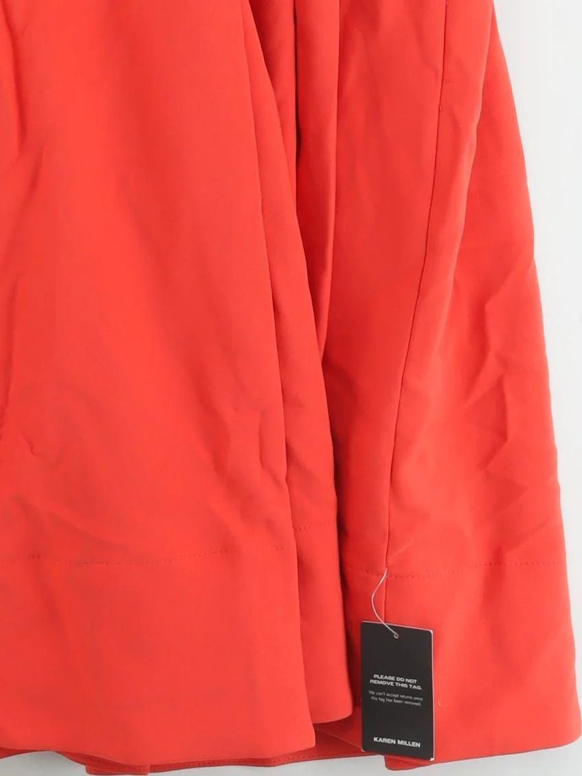 Karen Millen A-Line Midi Dress UK14 in Orange RRP £199 - Image 4