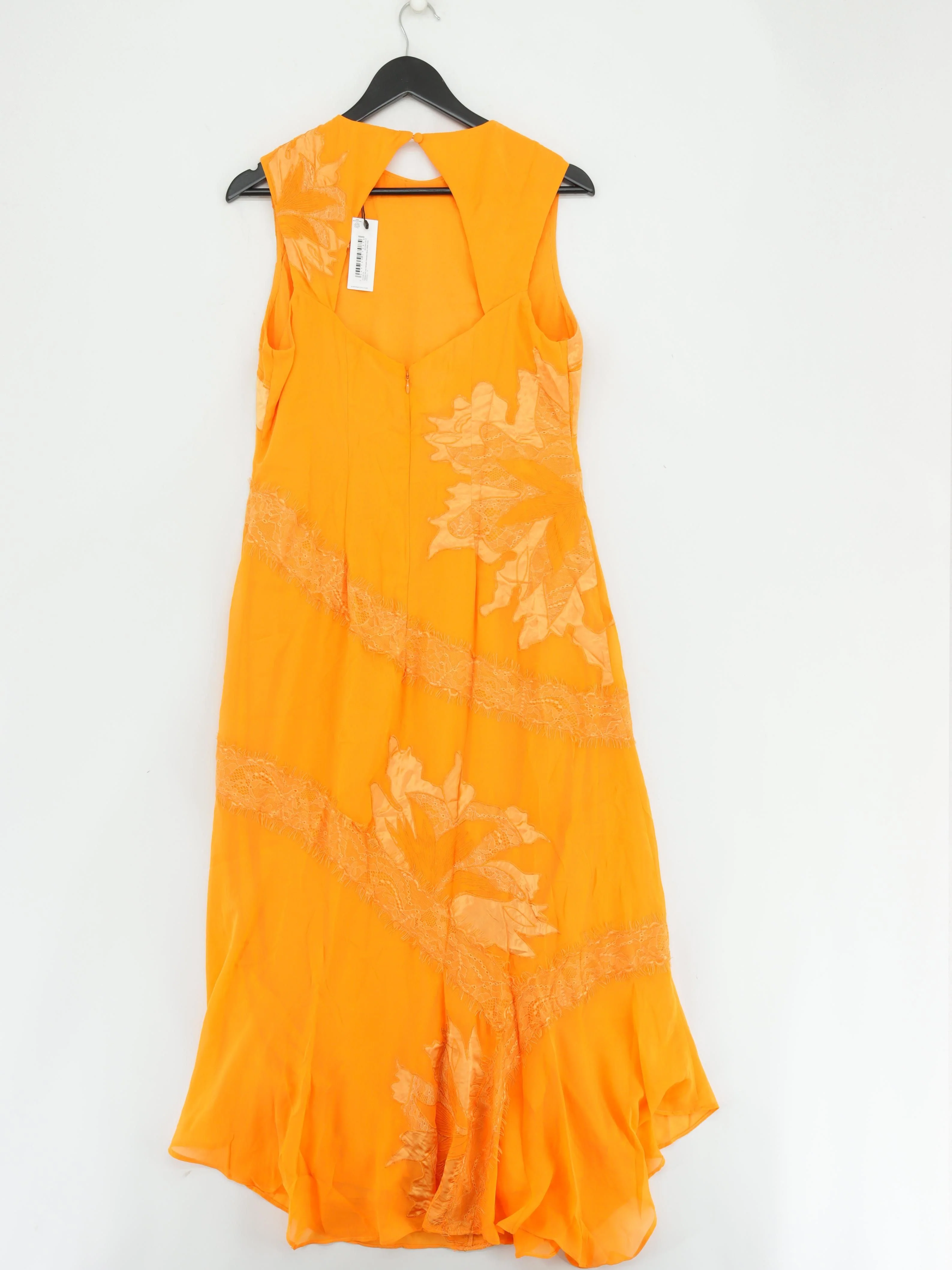 Karen Millen A-Line Midi Dress UK14 in Orange RRP £349 - Image 2