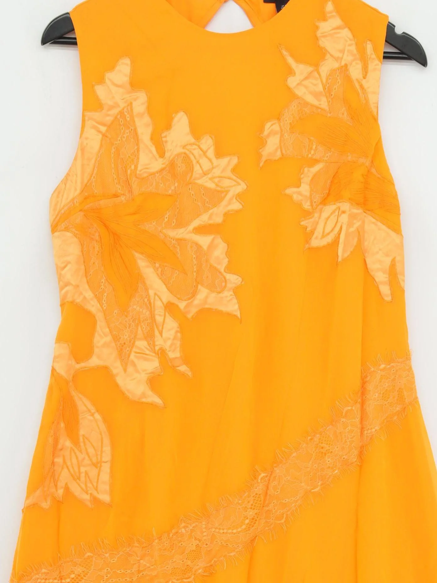 Karen Millen A-Line Midi Dress UK14 in Orange RRP £349 - Image 3