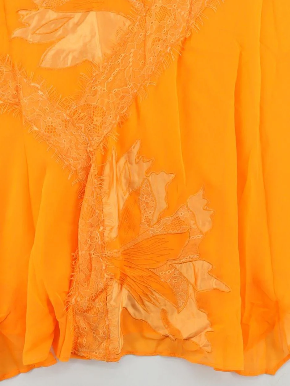 Karen Millen A-Line Midi Dress UK14 in Orange RRP £349 - Image 4