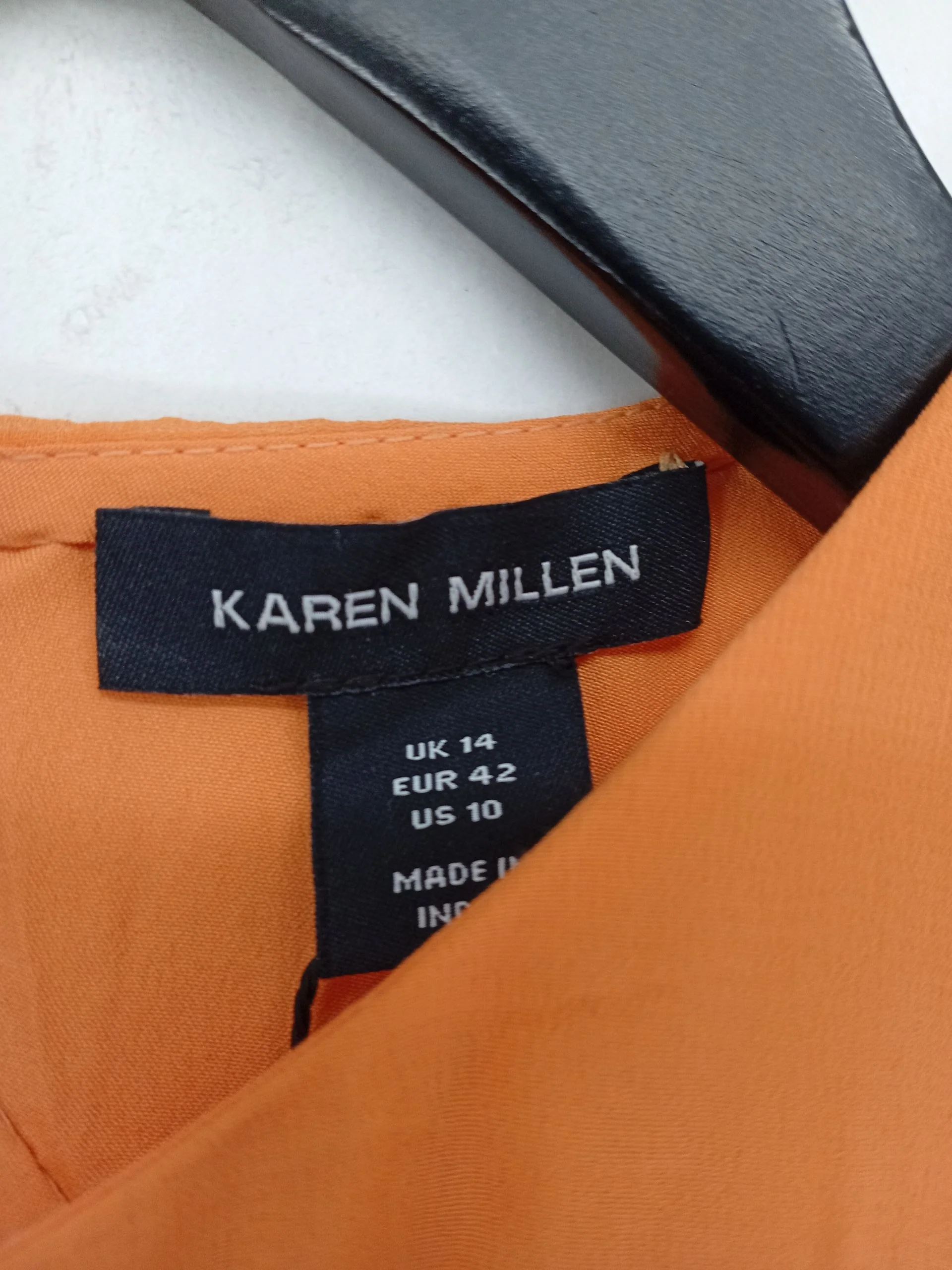 Karen Millen A-Line Midi Dress UK14 in Orange RRP £349 - Image 6