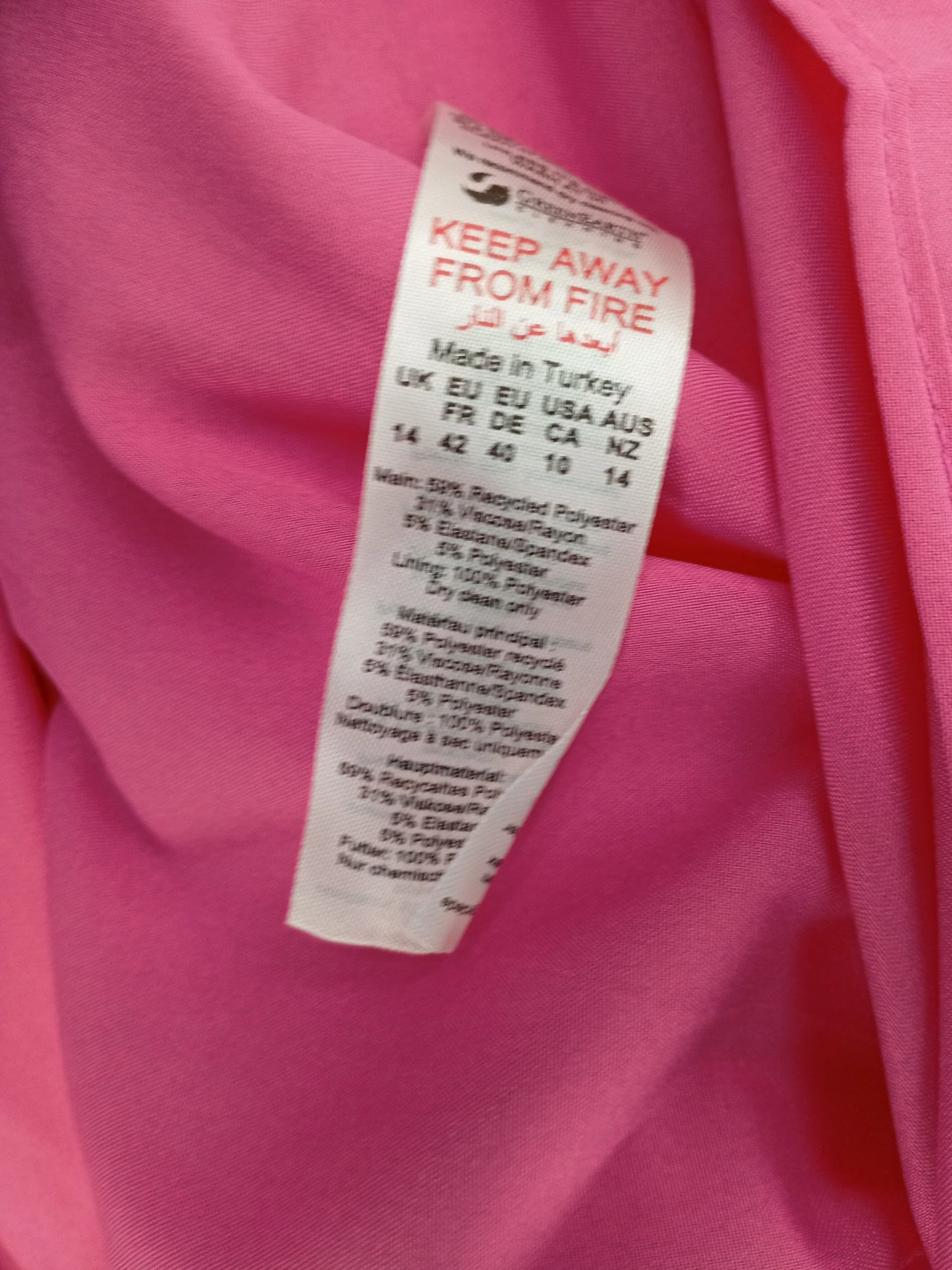 Karen Millen A-Line Midi Dress UK14 in Pink RRP £229 - Image 7