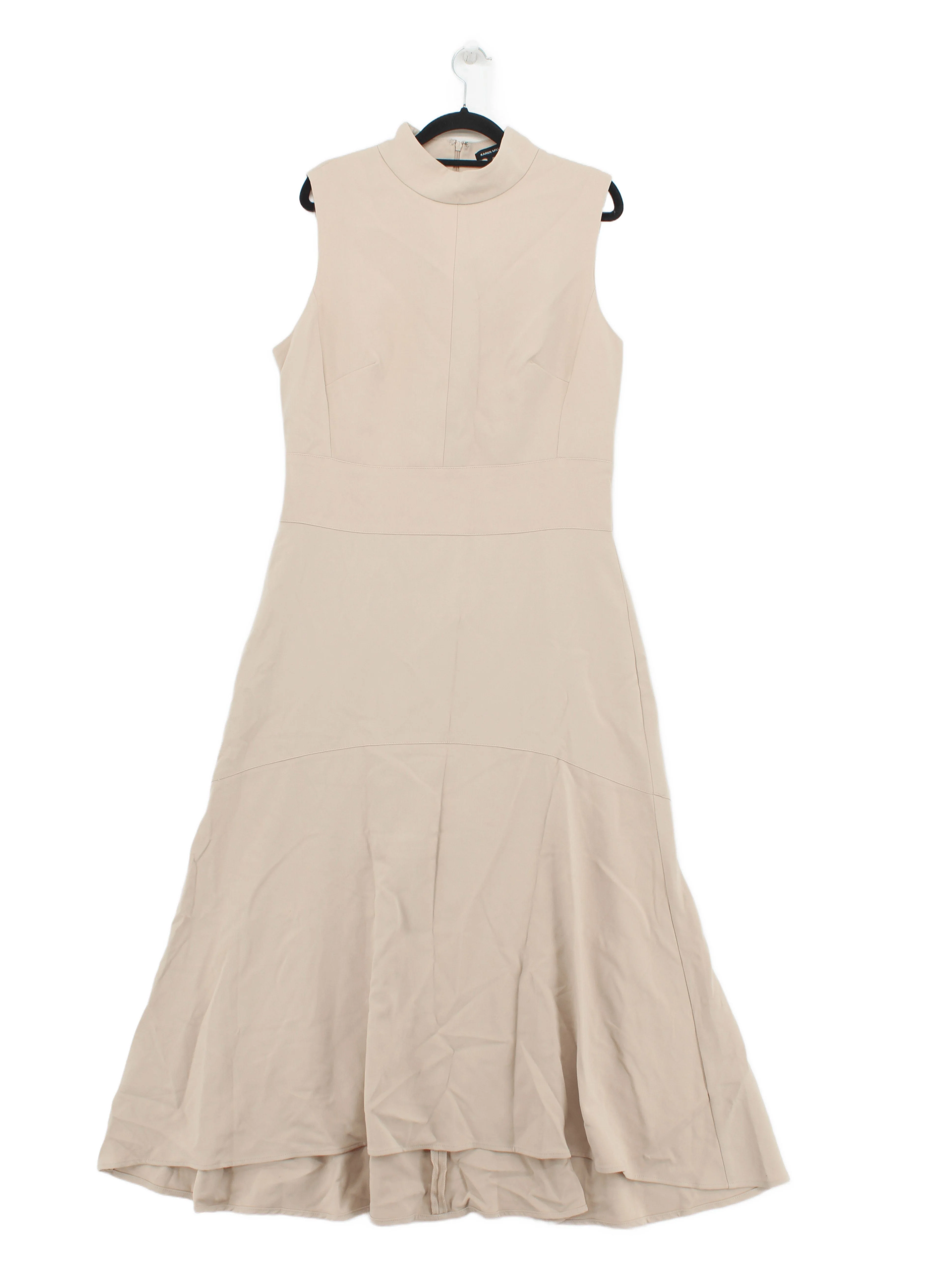 Karen Millen A-Line Midi Dress UK14 in Tan RRP £99