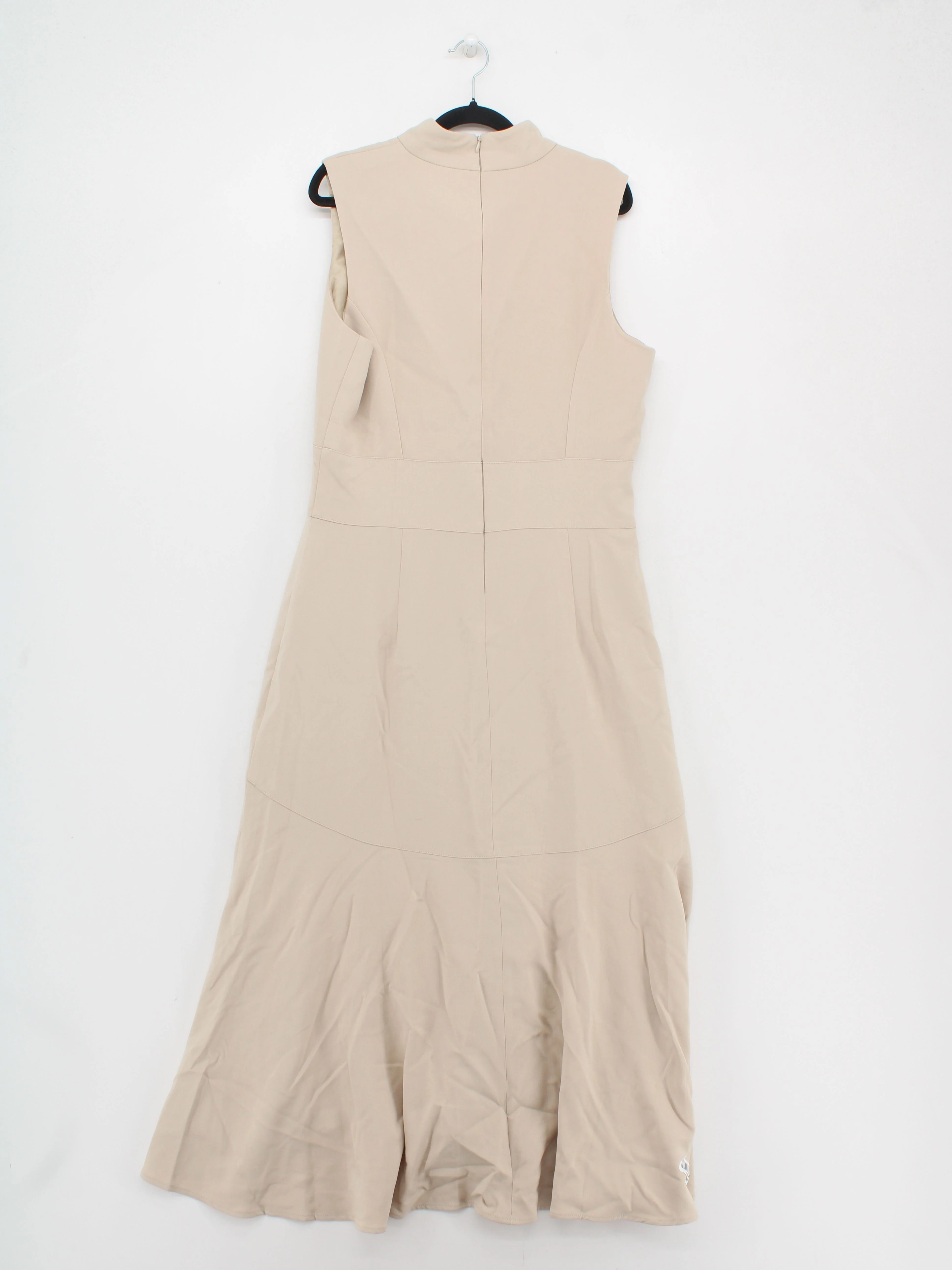 Karen Millen A-Line Midi Dress UK14 in Tan RRP £99 - Image 2