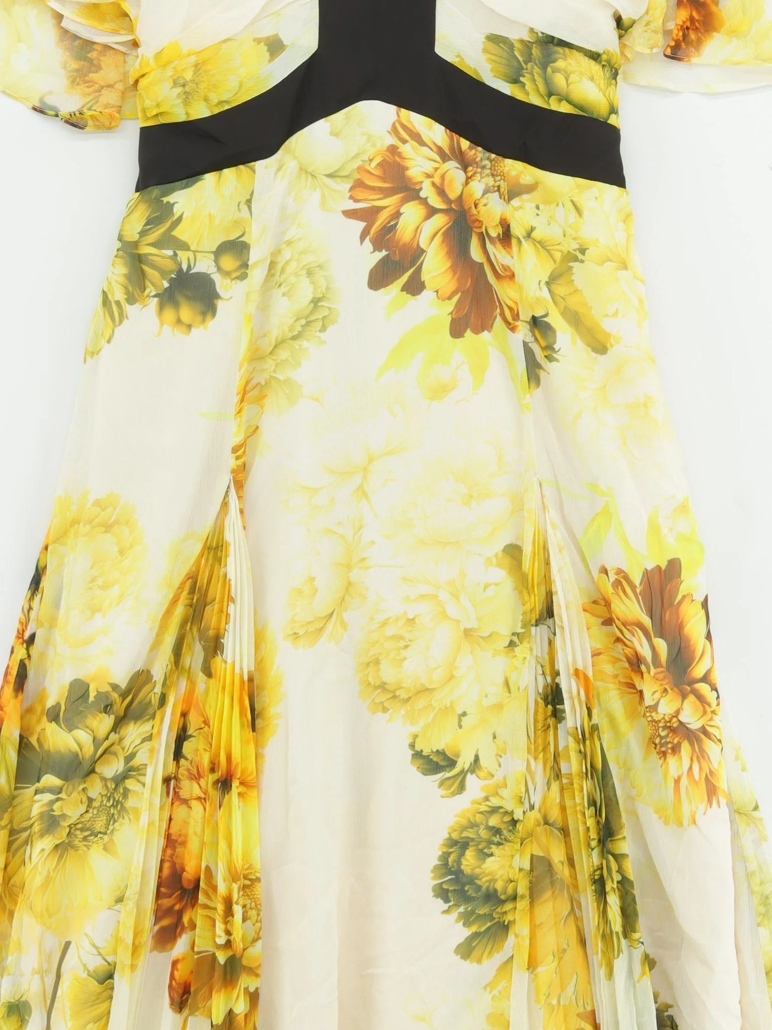 Karen Millen A-Line Midi Dress UK16 in Yellow RRP £159 - Image 3